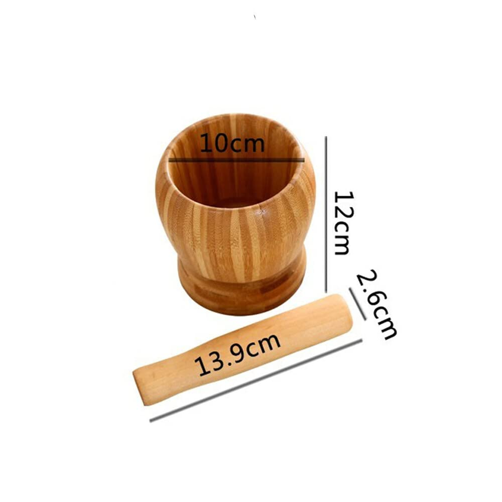 Tignapoo Mortar and Pestle Set Big Manual Garlic Spices Large Mortar Pestle Pepper Minced Tool Durable Lightweight Garlic Mills Mixing Pot Herb Pepper Grinder image number 4
