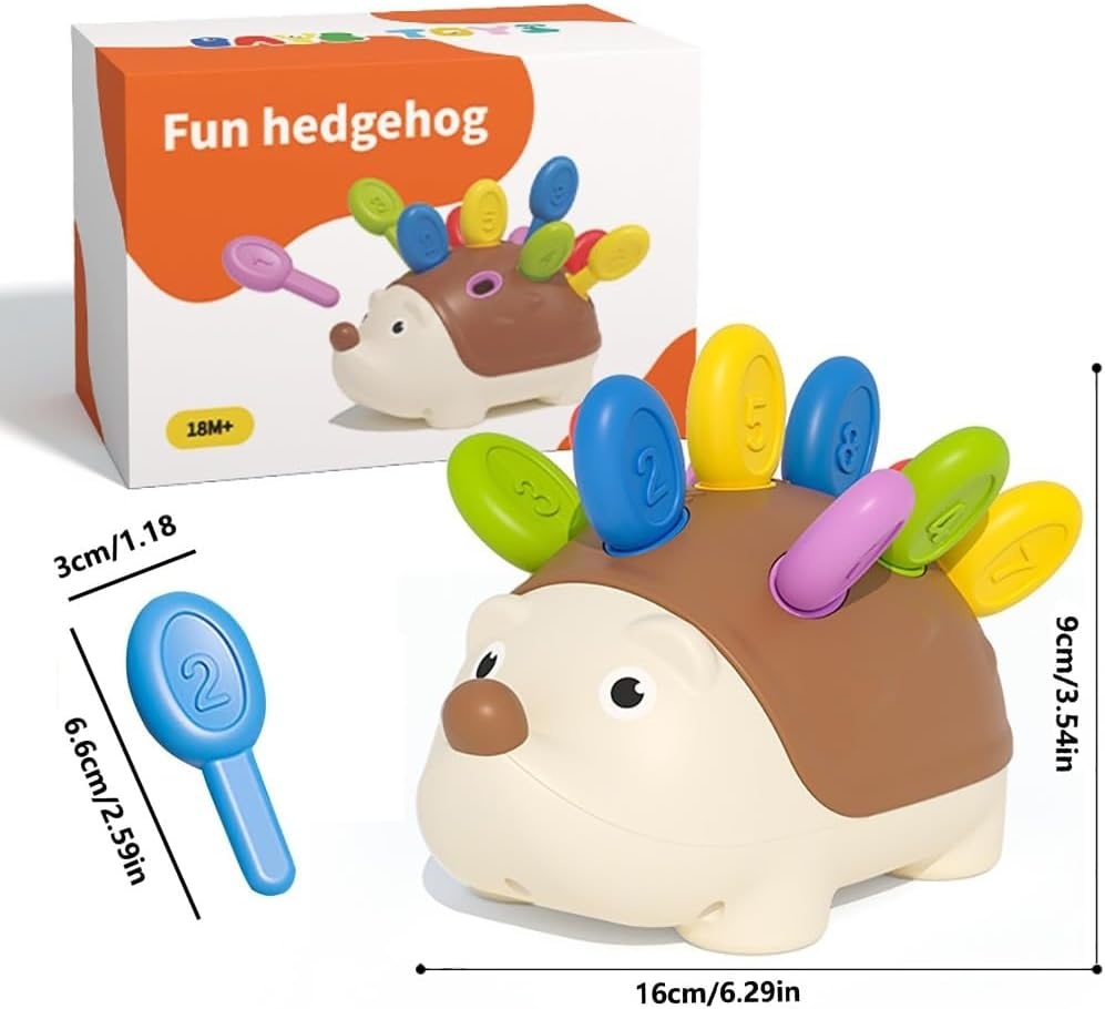 Fine Motor Skills Toys for Toddlers 1-3, Vamotto Hedgehog Montessori Toys with Color Sorting & Counting, Sensory Learning Toys for Baby 12-36 Months, Educational Toy Boys Girls image number 5