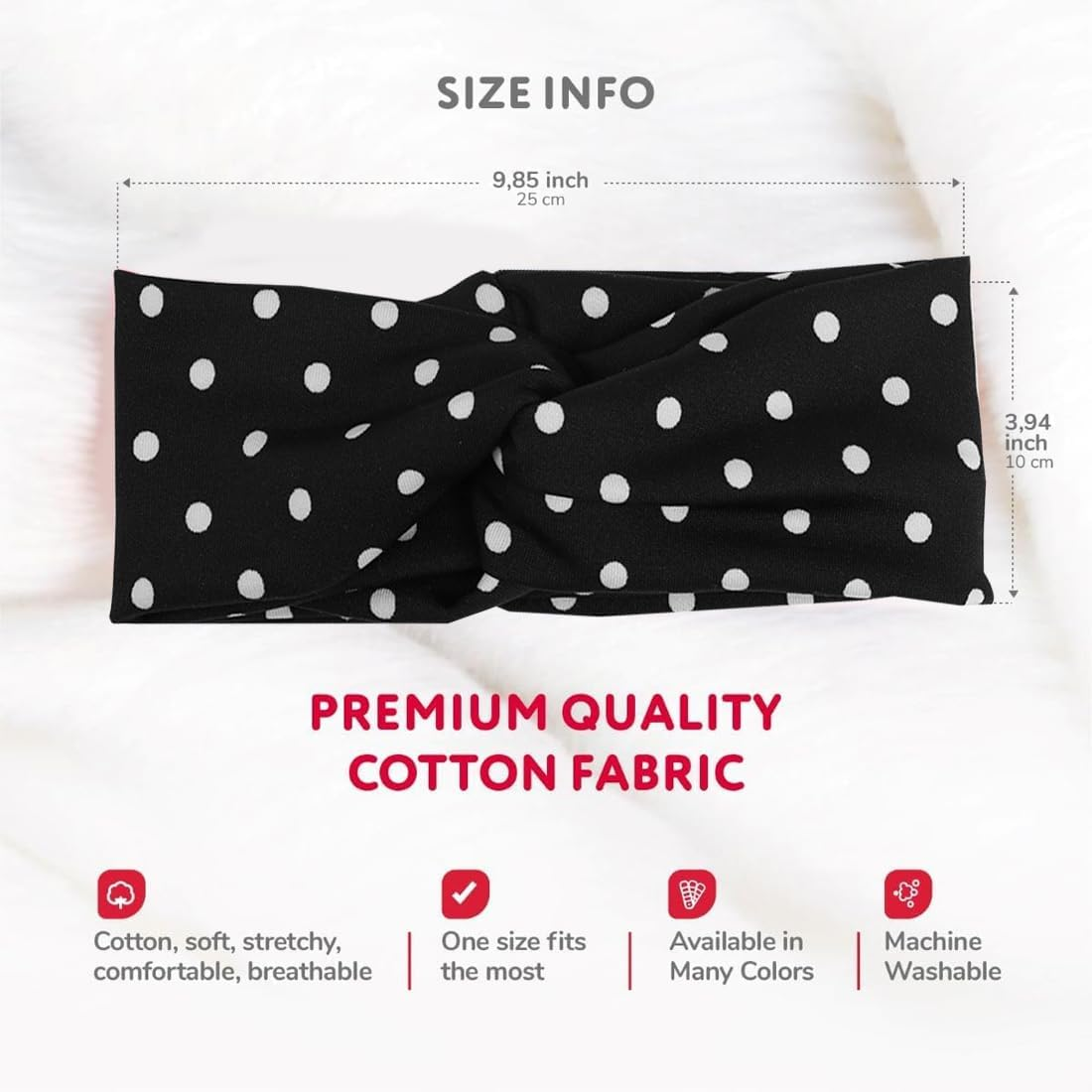 MUNZE Hair Wrap for Women Soft Turban Stretch Jersey Headscarf Breathable Lightweight Turban Plain Hair Bands Accessories Wire Hair Band Women image number 3