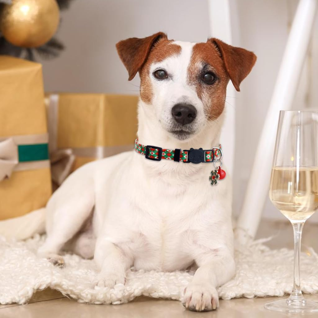 2Pcs Christmas Cat Collar,Xmas Pet Collars with Bell for Cats and Dogs,Adjustable Christmas Cat Neckties,Cute Christmas Pet Collars for Small Medium Cats Dogs Xmas Gift Decoration image number 3