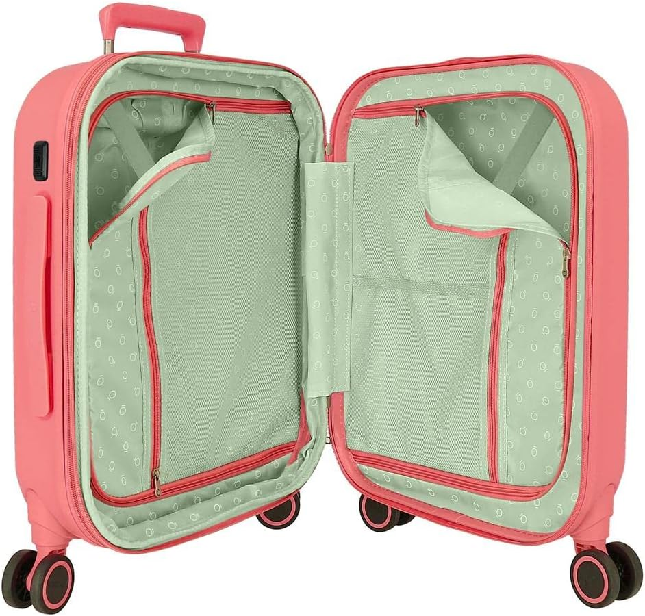 Enso Beautiful Natura Cabin Suitcase Pink 40 X 55 X 20 Cm Hard ABS Closure TSA 37L 2.7 Kg 4 Wheels Double Luggage Hand Luggage, Pink, Cabin Suitcase, Pink, Cabin Suitcase image number 5