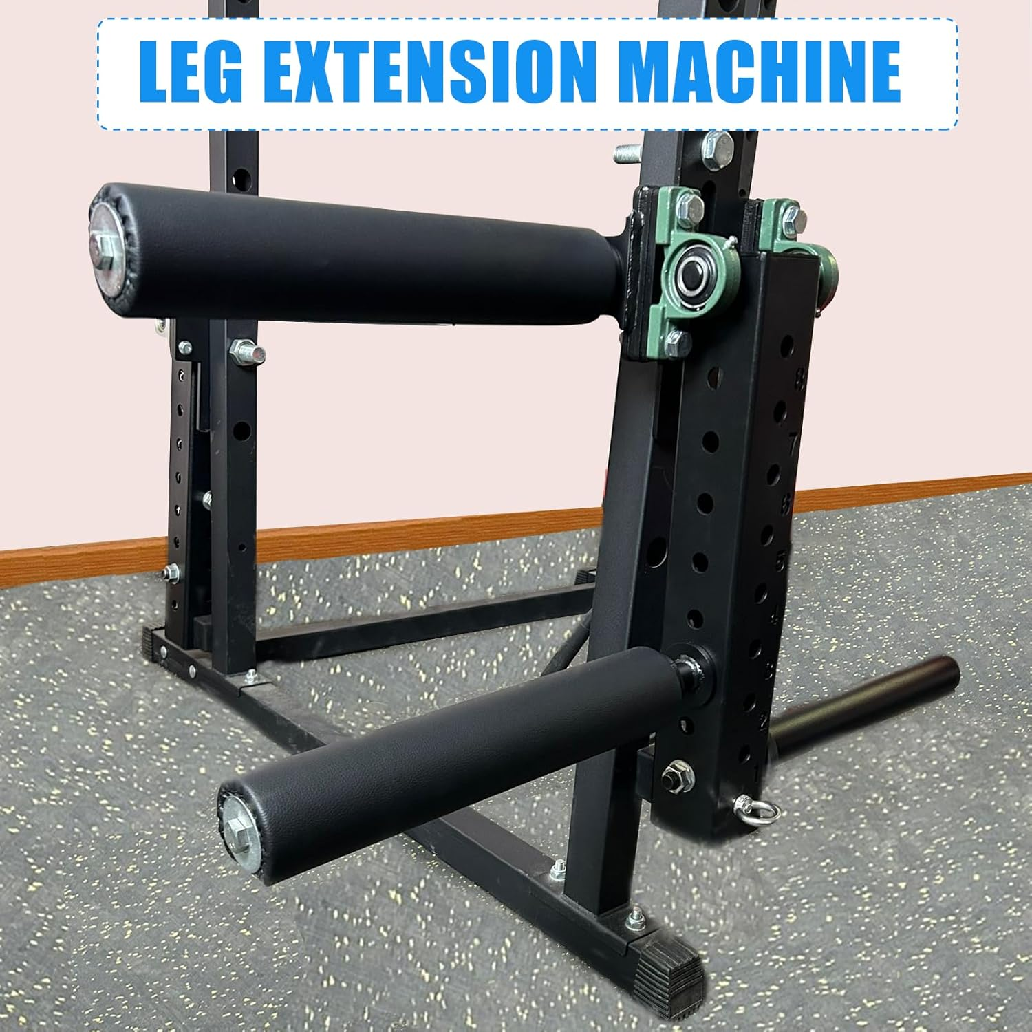 BLUSLM Power Rack Mounted Leg Extension and Curl Machine for Home Gym Equipment, Adjustable Leg Extension Attachment, Leg Press Attachment for Lower Body Leg Muscle Training