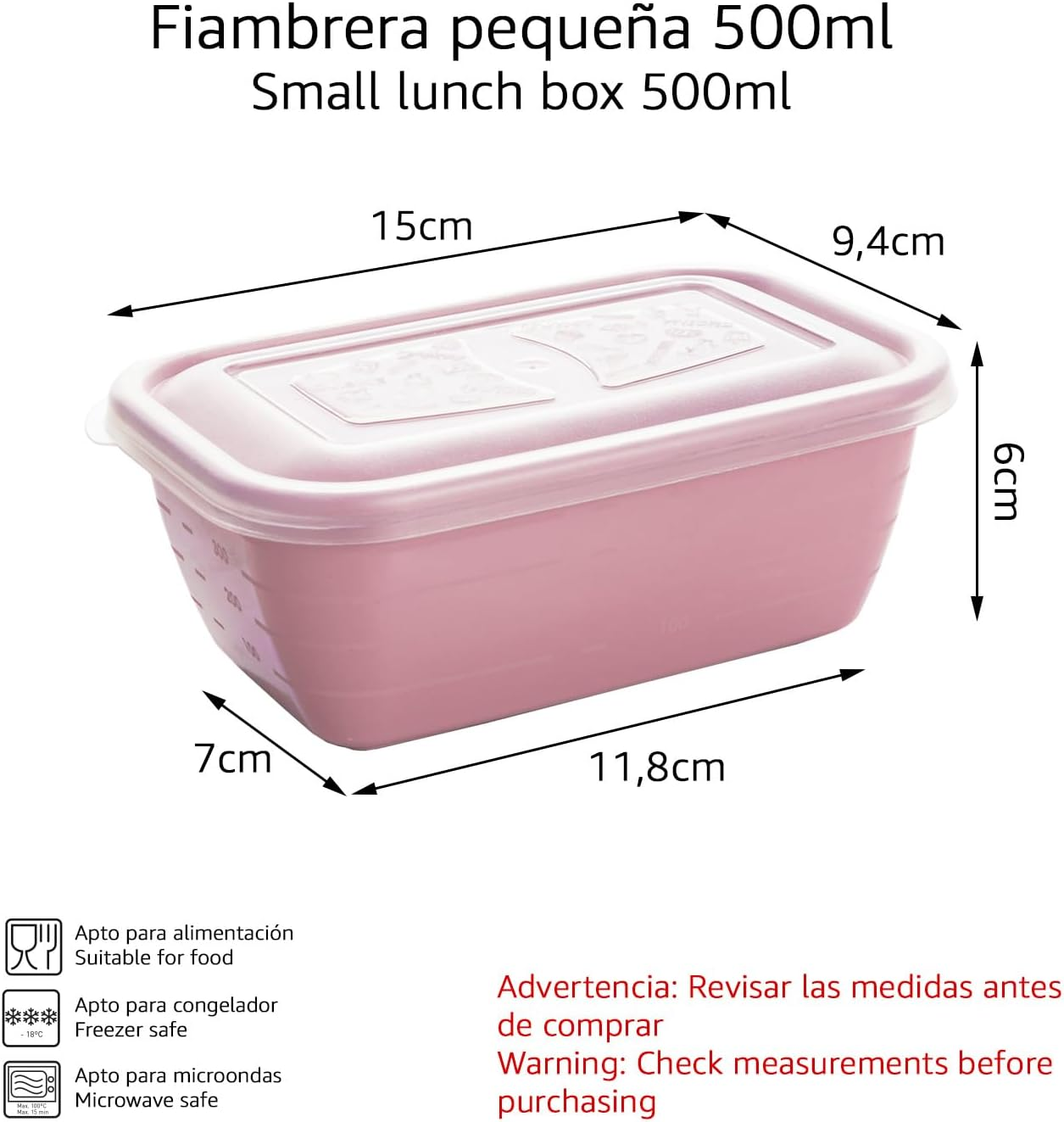 QILZO Pack of 12 Food Containers 500Ml Plastic BPA Free Microwave Safe Dishwasher Safe Freezer Container with Lid Reusable Container image number 1