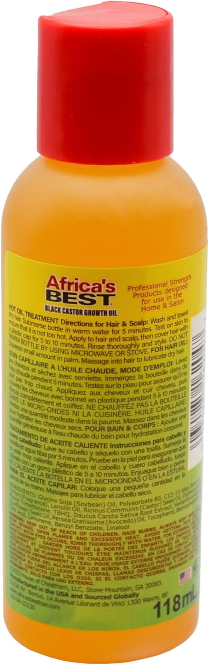 Africa'S Best Jamaican Black Castor Oil Growth Oil 118Ml (4Oz) image number 3