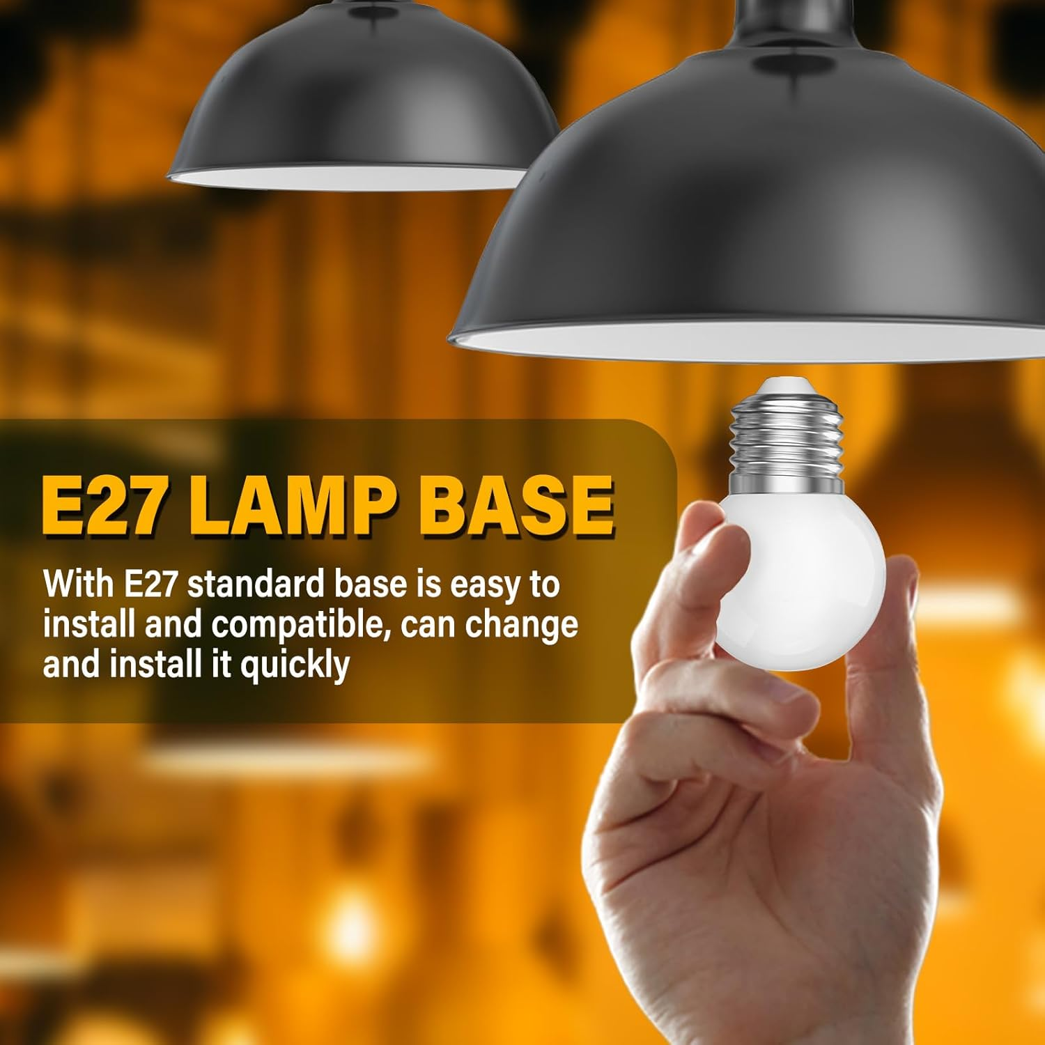 Brightark G45 E27 LED Light Bulb 3W (25W Equivalent) Energy Saving Edison Screw G45 Golf Ball Bulb, Warm White 3000K Flicker-Free round Mini Globe Frosted Bulb, AC110-230V (Non-Dimmable, 6Pack) image number 4