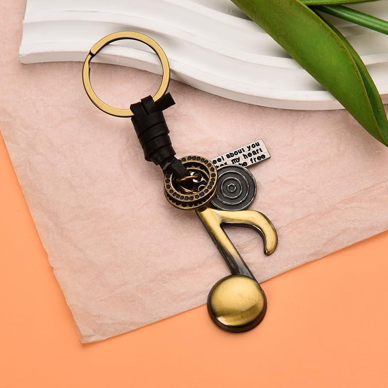 Music Note Keychain Gifts for Music Lovers Students Teachers Gifts for Graduation Christmas Birthday Gift Singers Musicians Key Rings Charms for Bags Wallet Handbags image number 3