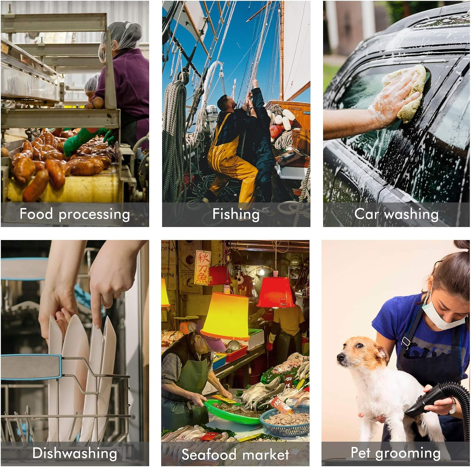 Surblue Waterproof Rubber Vinyl Apron Chemical Resistant Work Safe Clothes