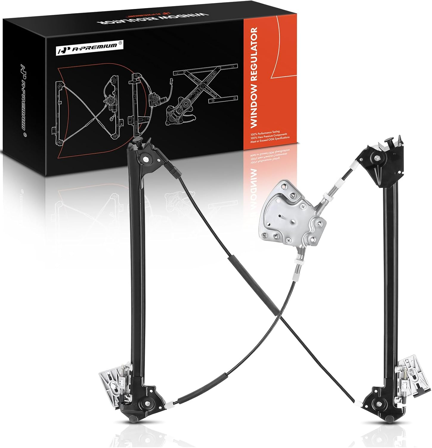 A-Premium Power Electric Window Regulator without Motor Compatible with Porsche 911 1999-2005 Front Right Passenger Side image number 2