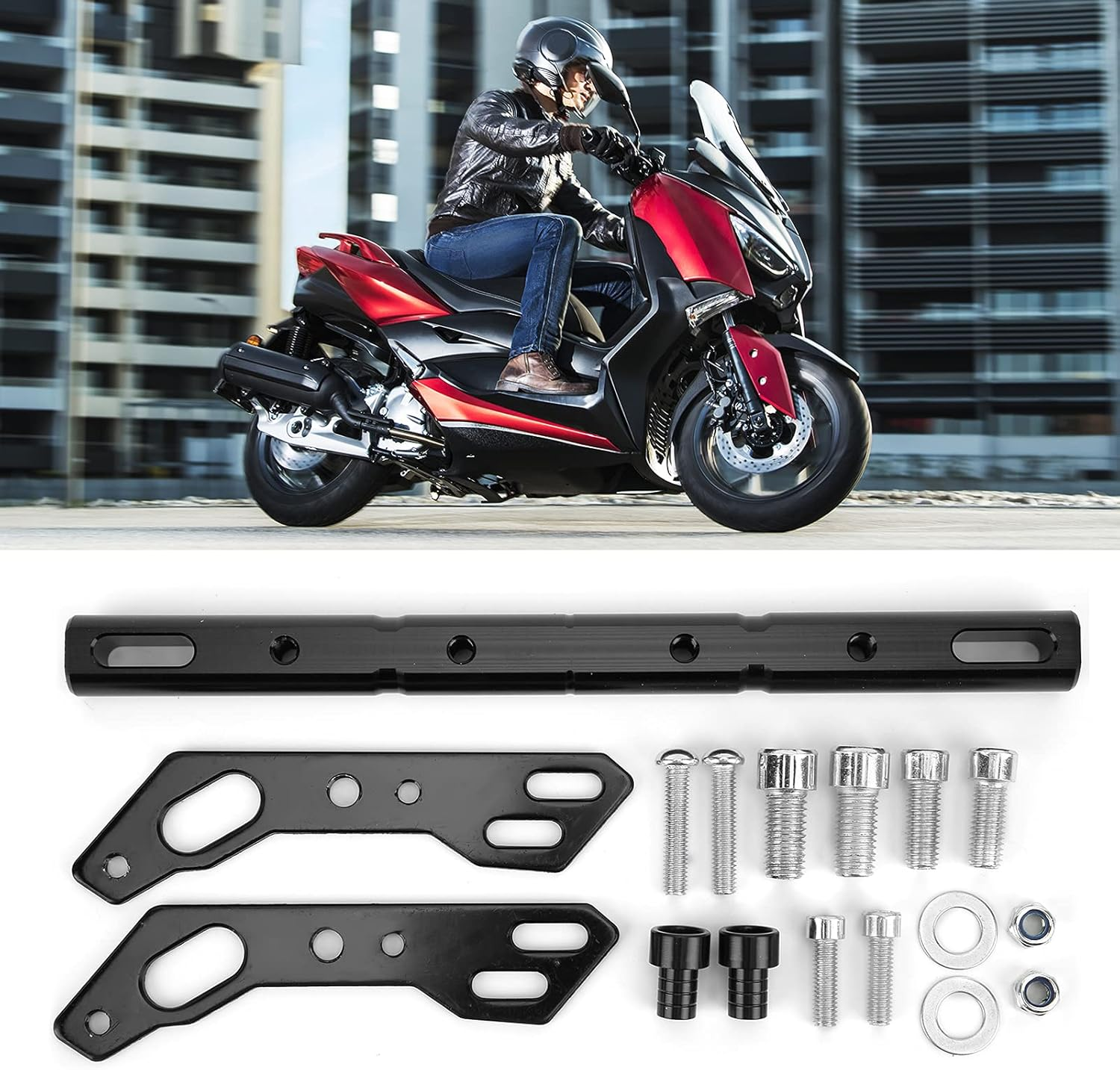 Xtevu Motorcycle Handlebar Balance Bar, Motorbike Reinforce Lever Accessories Replacement Compatible for Yamaha SMAX155/XMAX125/250/300/400 image number 6