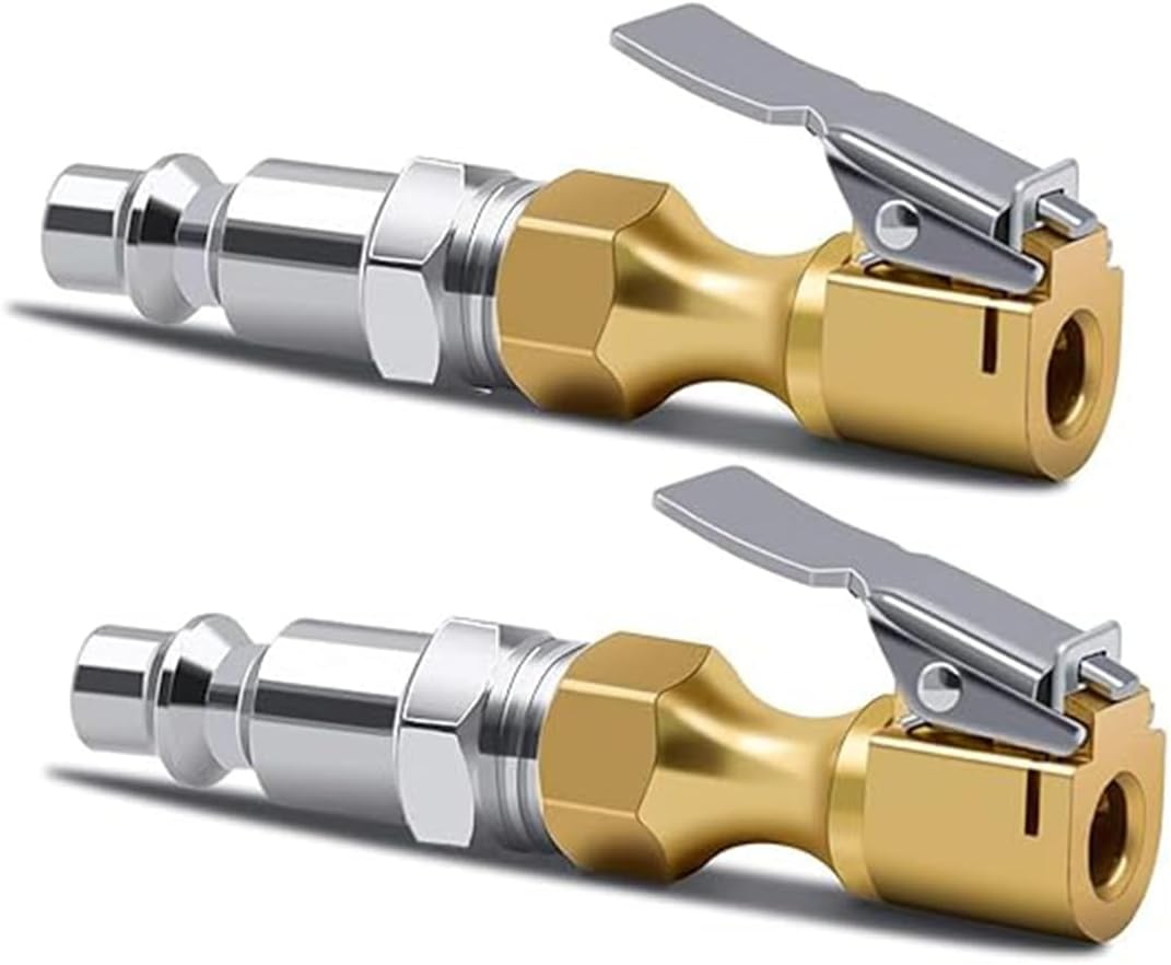 Heavy Duty 1/4" NPT Tire Air Chuck with Clip Adapter - Ideal for Tire Inflator, Pressure Gauge, and Compressor Accessories, Lock - on Design image number 1