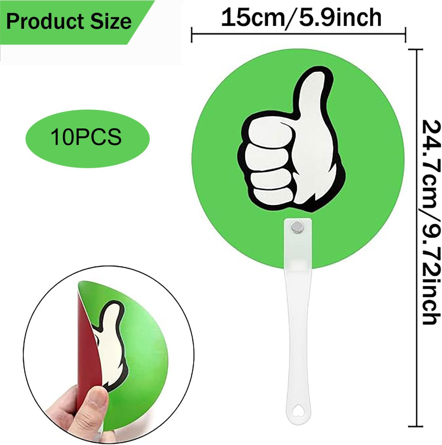 10Pcs Classroom Voting Paddles, Thumbs up Thumbs down Voting Paddles, Plastic Yes or No Auction Sign Paddles, True False Paddles for Teacher Interaction Event Voting Supplies, Elect, Meeting image number 5