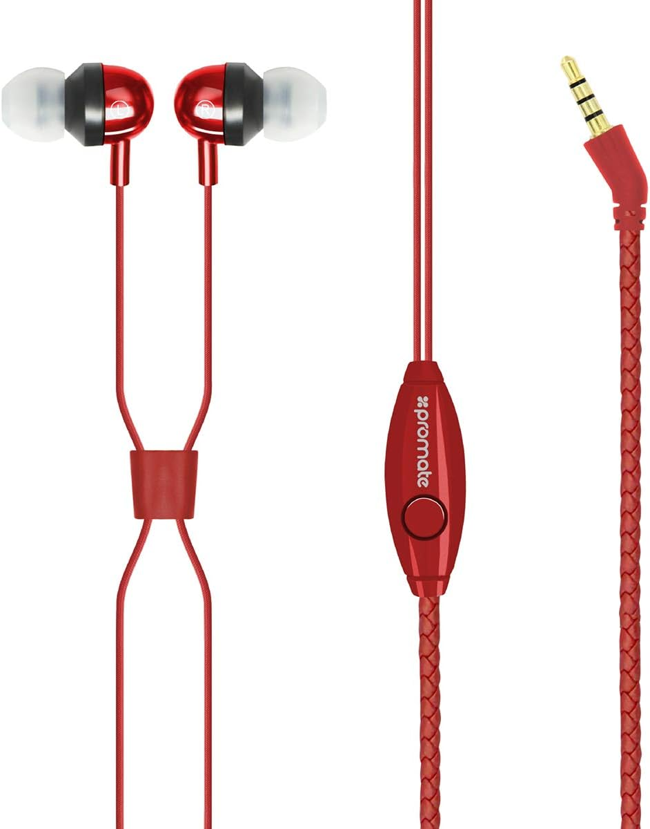 Promate Wearable Leather Bracelet Stereo Earbuds Cord Length 1.2M with Inline Microphone and Volume Controller Gold Vogue Gold