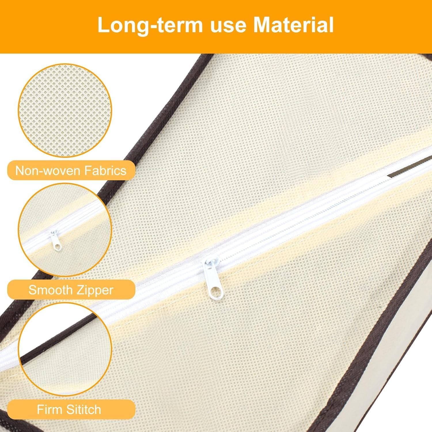 Doublecare 12 Pack Clothes Drawer Organizer, Foldable Drawer Organiser Clothes, Underwear Organiser for Clothes, Pants, Skirts, Socks, Underwears, Baby Clothing, Towel (Beige) image number 2