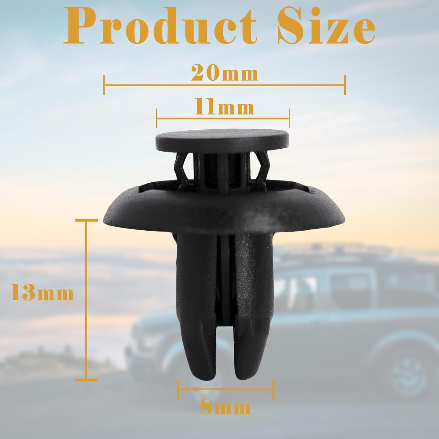 20Pcs Bumper Engine Cover Fender Liner Splash Shield Push-Type Retainer Clip Compatible with Mazda B45A-56-146A 90118-WB048 image number 1