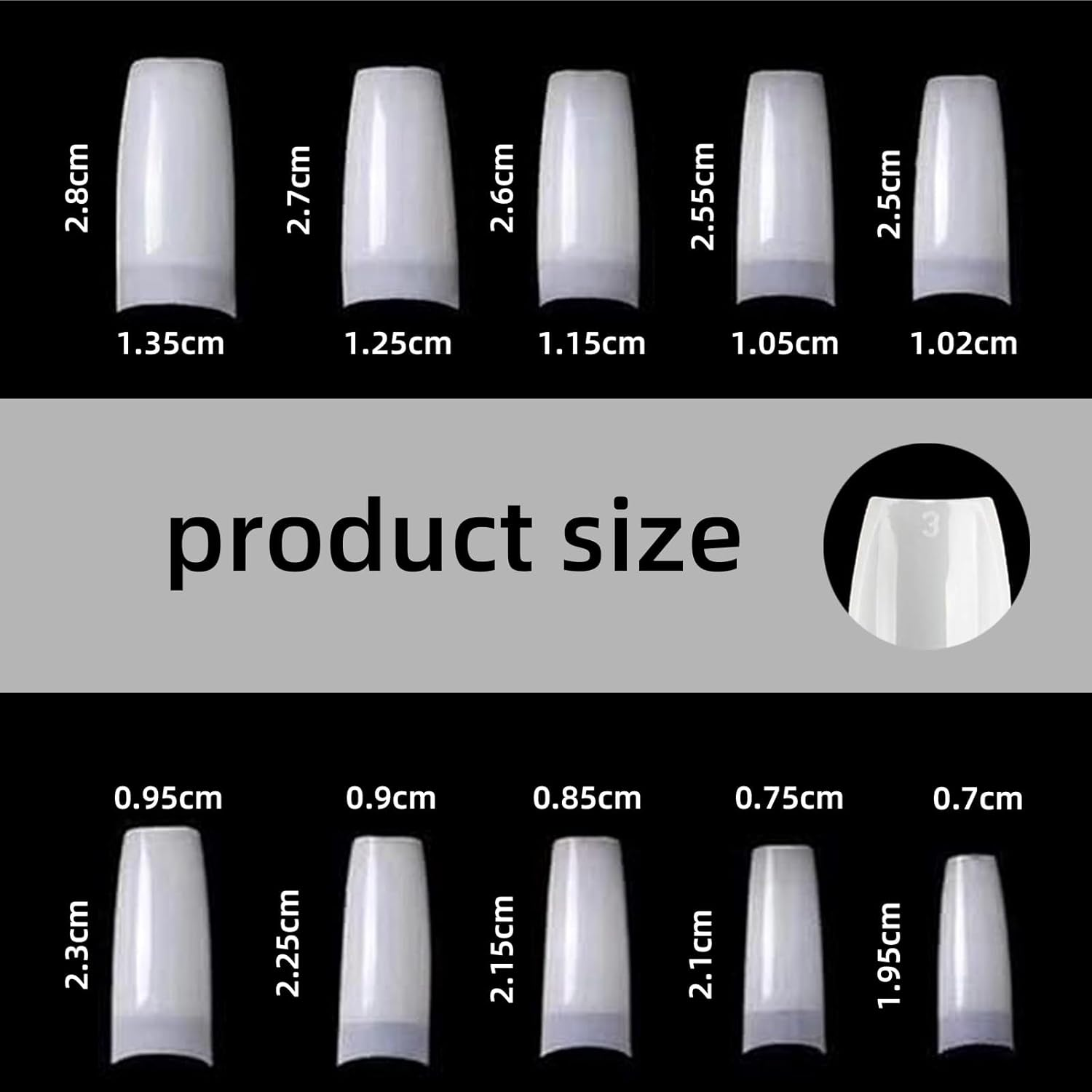 500PCS Natural False Nails Tips - Premium French Tip Artificial Nail Extensions with Decorative Storage Box (10 Custom Sizes) for Salon Specialists & DIY Enthusiasts image number 4