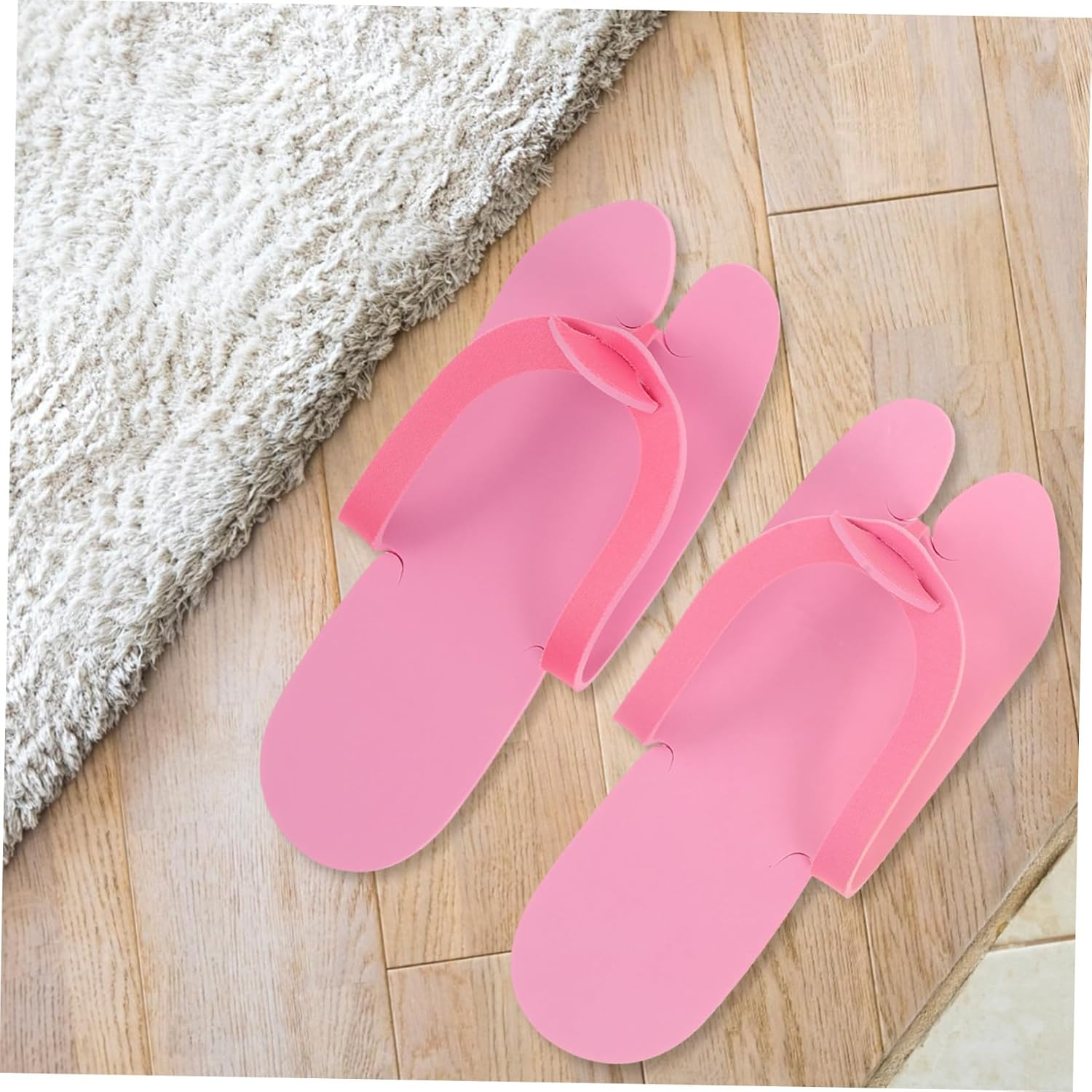 DECHOUS 8 Pairs Disposable EVA Anti-Slip Slide Slippers for Women Men Soft Colorful Shower Shoes for Hotel Spa Bath Salon Guests image number 5