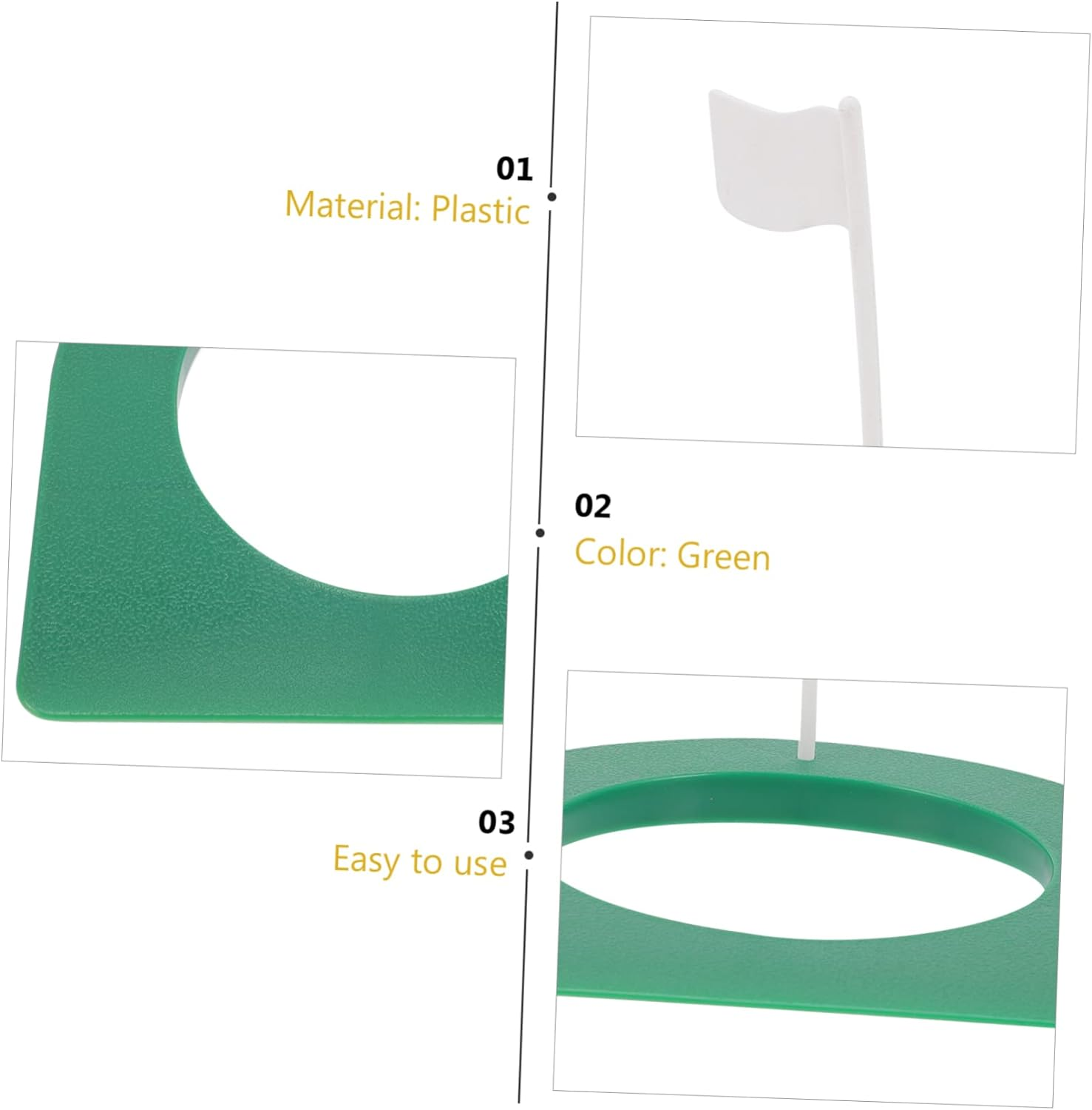 2Sets Portable Plastic Golf Putting Cup Indoor Training Aid for Skill Improvement Compact Design for Home Office Travel Use Continuous Ball Return for Uninterrupted Practice image number 1
