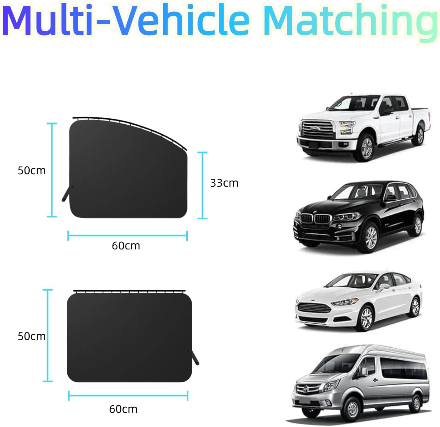 ALLWILLWELL Tracked Car Side Window Sunshade Sunshade UV Protection Heat Shield Privacy Smooth Track Design Can Be Pushed and Pulled at Will Easy to Install Car Sunshade Sunblinds image number 2