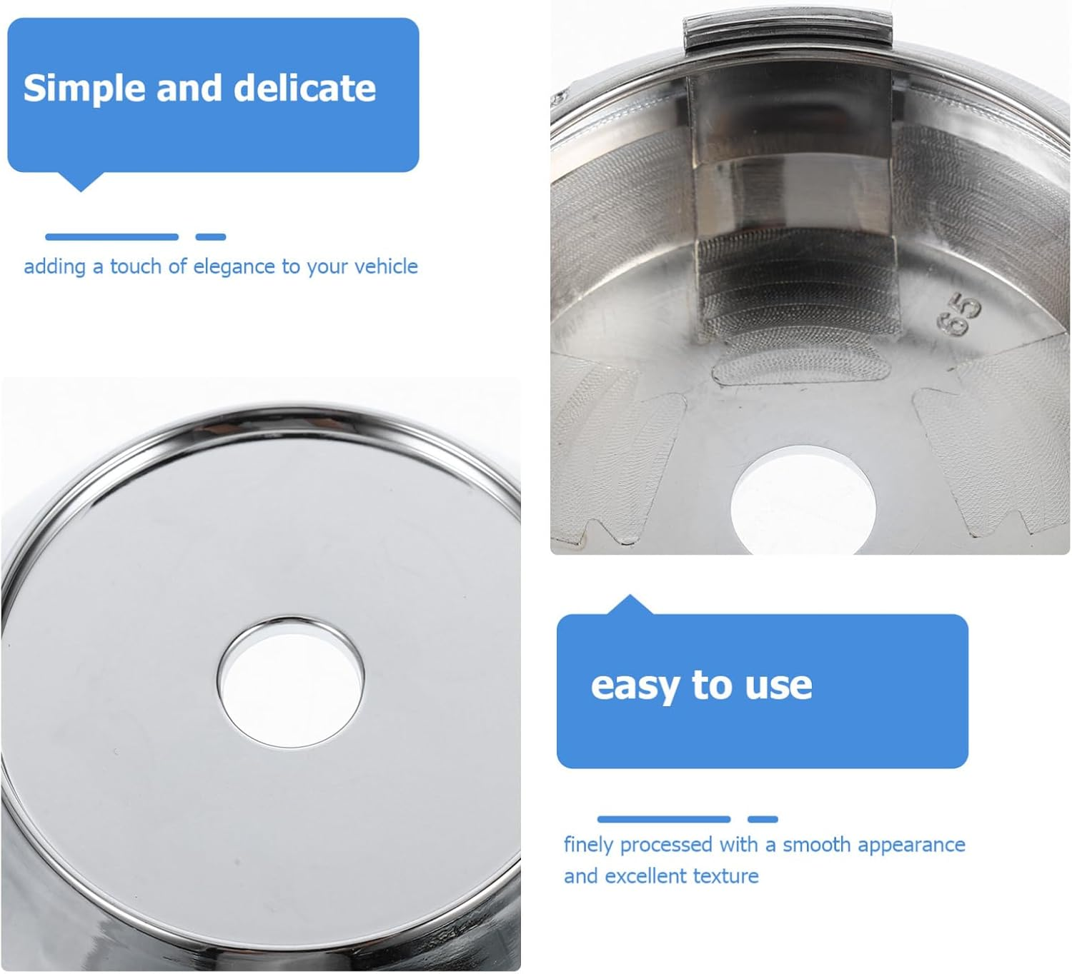 Zerodeko 4Pcs Car Wheel Center Hub Cover Plastic Wheel Accessories Replacement Hubcap Rim Cap image number 1