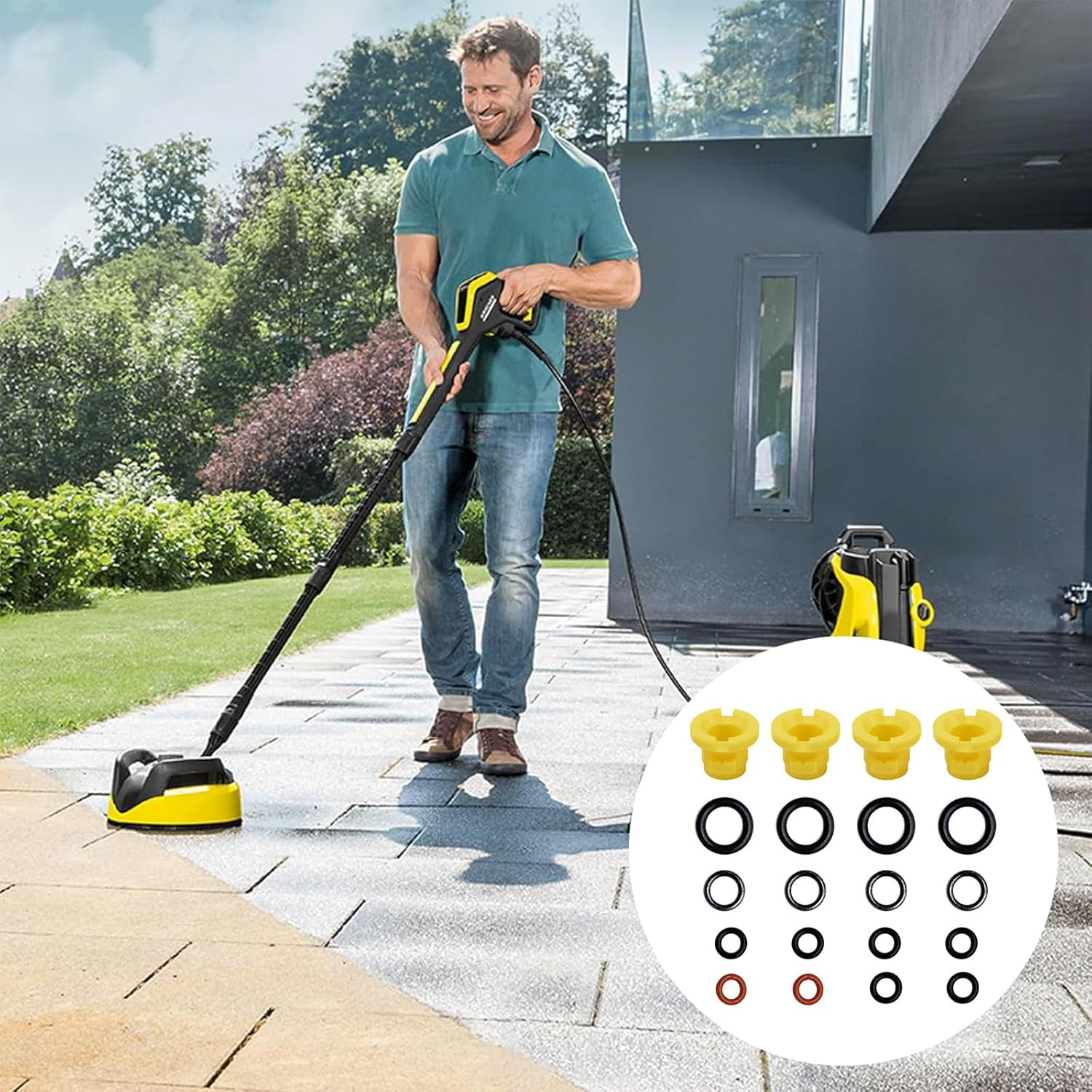 Zalizr 20 Pcs O-Ring Set Compatible with Karcher K2 K3 K4 K5 K6 K7 Lance Hose Nozzle, Rubber Seal Replacement for 2.640-729.0, Pressure Washer Spare Accessories image number 4
