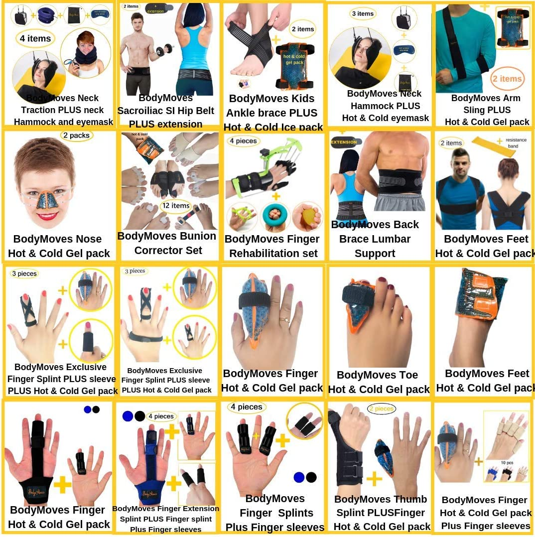 Bodymoves Finger Splint and Finger Extension Splint Trigger Finger Mallet Finger Broken Finger Post Operative Care Finger Knuckle Immobilization Injury (Midnight Black) image number 3