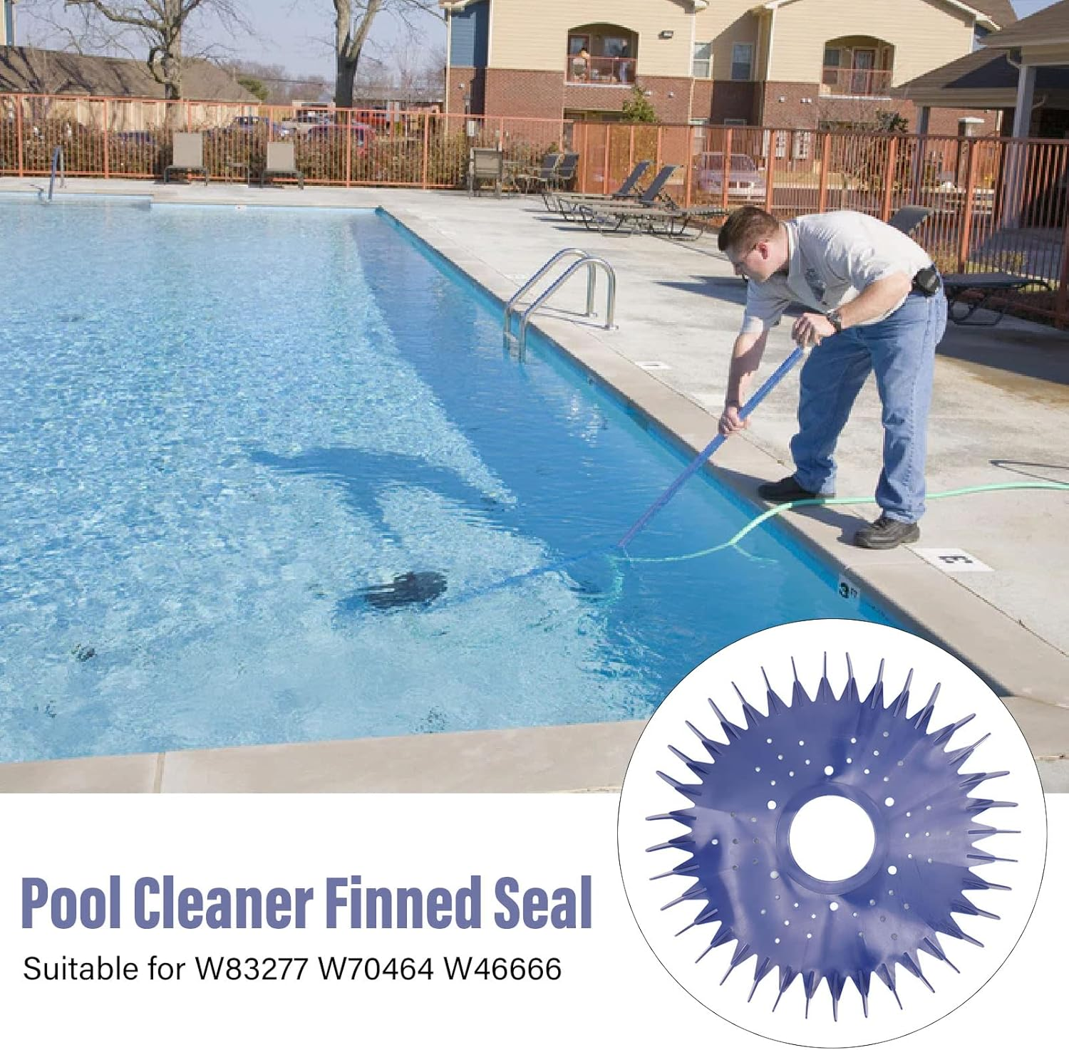 TOPINCN Pool Cleaner Finned Seal Disc Skirt Replacement - Soft and Strong Silicone Material - High Ability Easy Installation for W83277 W70464 W46666 image number 4