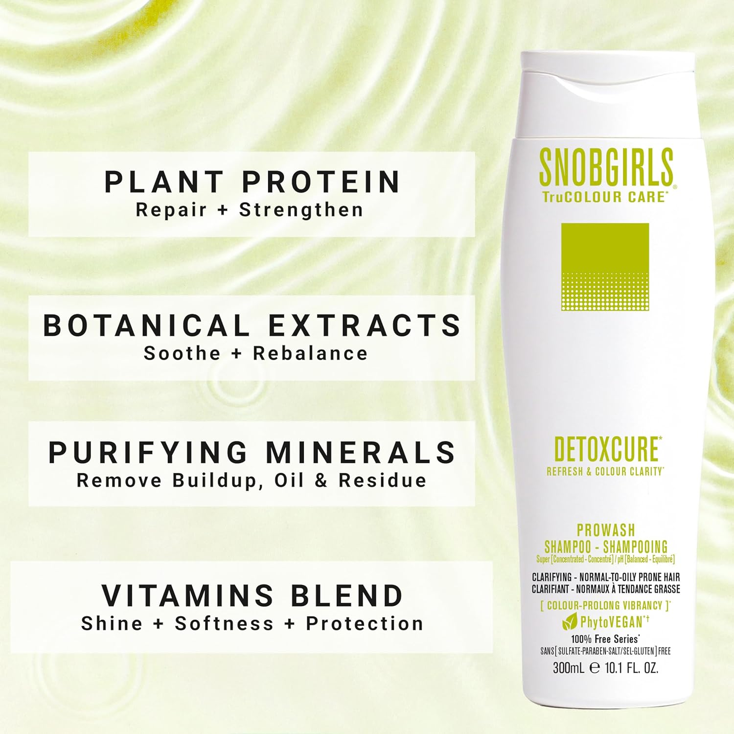 SNOBGIRLS DETOXCURE Prowash (Clarifying Shampoo) Detox Purify, Refresh & Colour Clarity | Detox Shampoo Clarifying, Detoxifying for Normal-To-Oily Prone Hair | Vegan Shampoo for Oily Hair image number 4