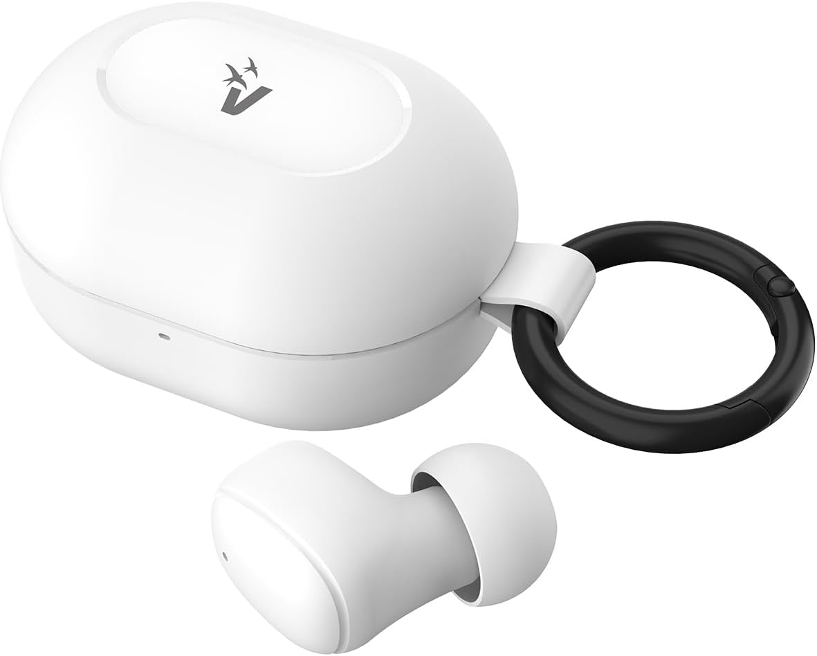 Vultech DRIP Bluetooth 5.4 Headphones, Wireless In-Ear Headphones with Microphone, 14 Hours Total, Touch Control, USB-C Charging, Siri/Google Voice Assistant, Balanced Sound, Android/Ios, White image number 5