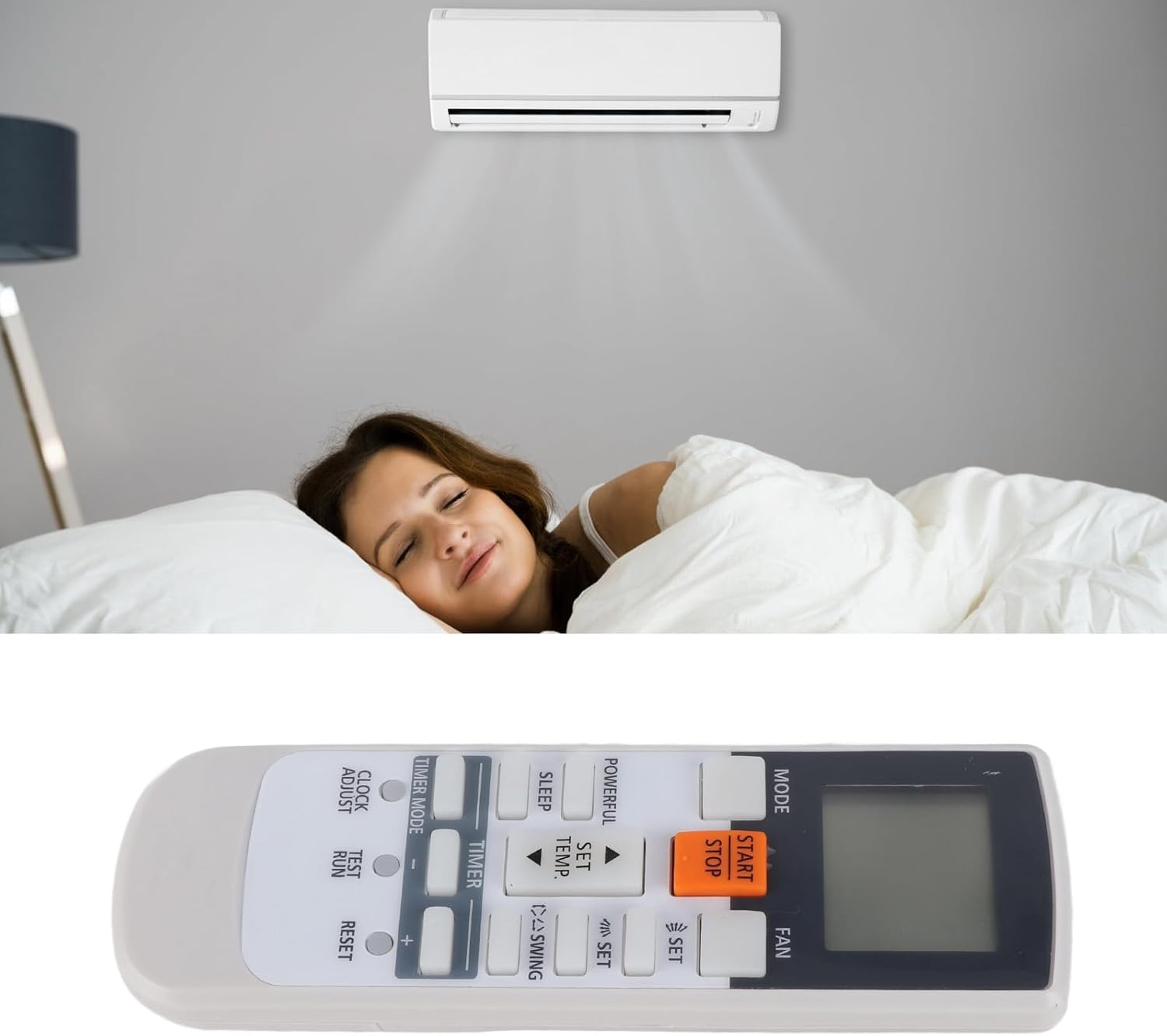 TOPINCN Universal Replacement Air Conditioner Remote for AR RAJ1E AR RAH1E RAH2E, Clear Display, Easy to Use for Applicable Scene: Air Conditioner, Premium ABS Material image number 6