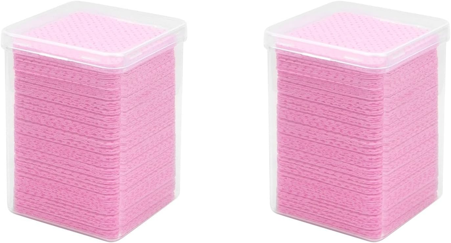 Lash Extension Glue Wipes Lint Free Glue Cleaning Pads Non-Woven Fabric Nail Polish Remover Wipes,Suitable for Cleaning Tweezers and Glues Bottle Nozzle, Etc image number 1
