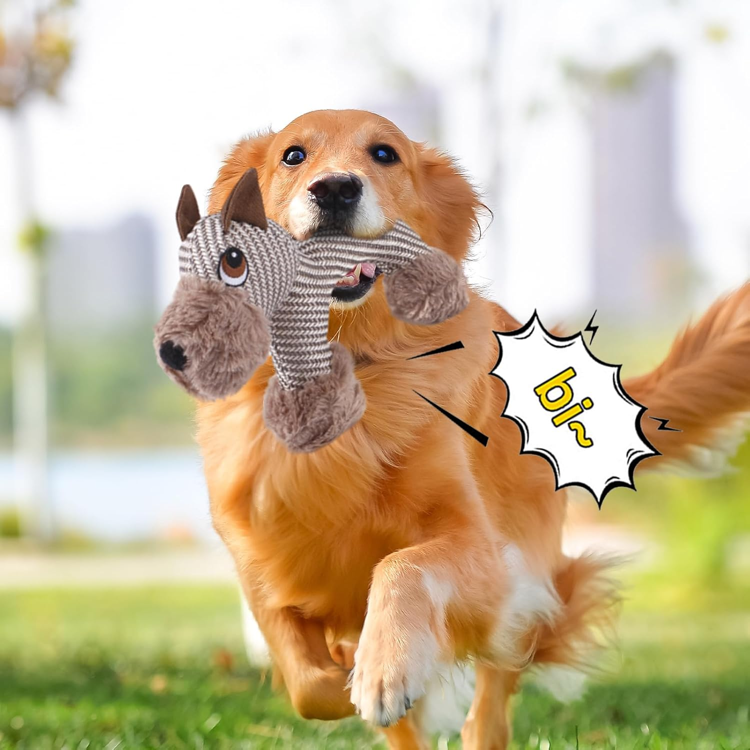 Dog Stuffed Animals Chew Toy, Self Play Pet Squeeze Toy, Interactive Dog Teeth Cleaning Toy for All Breed Dogs/203 image number 1