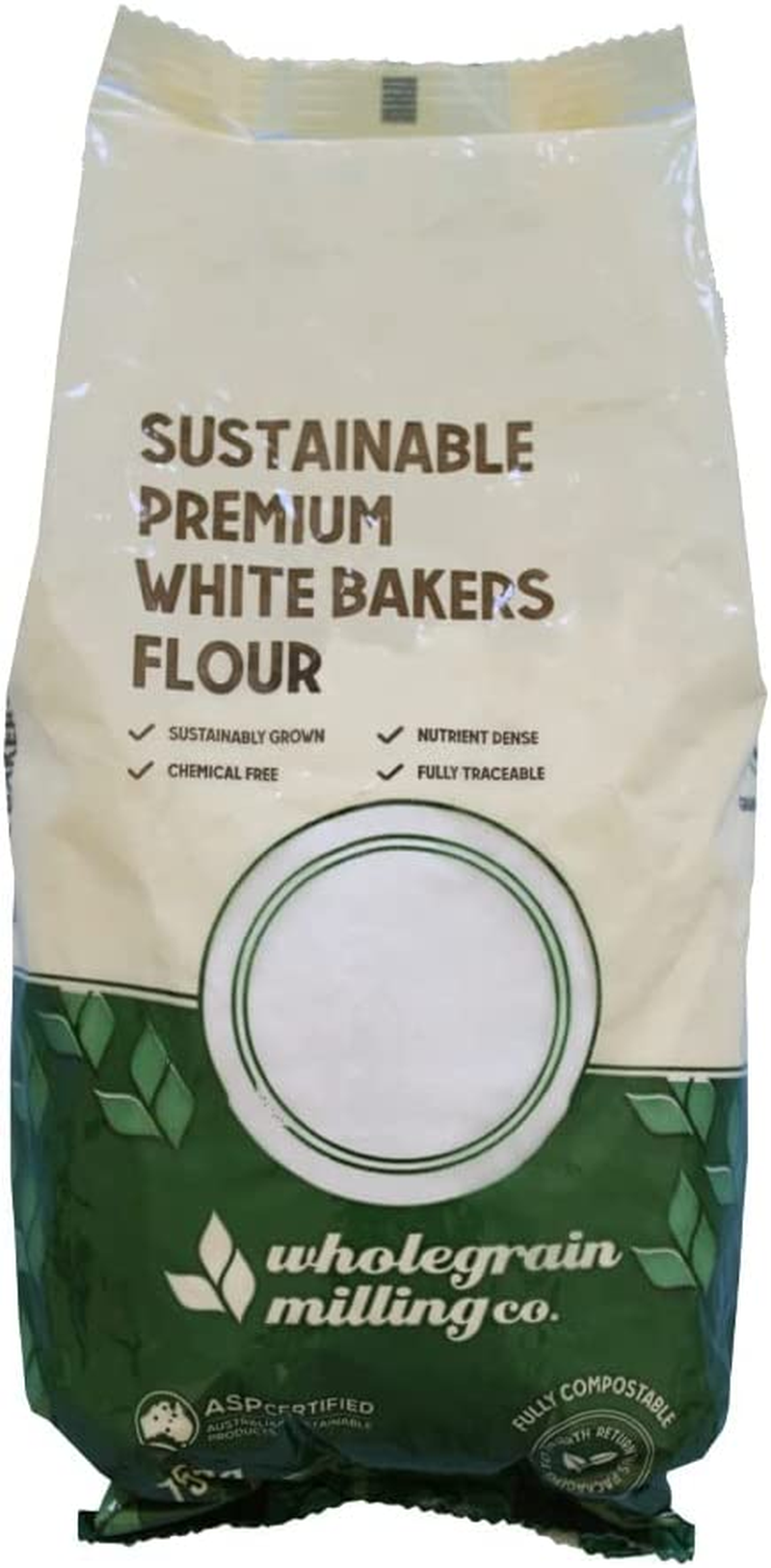 Wholegrain Milling Co Sustainable, Premium White Spelt Flour, 5 Kg - Contains a Fine Bran. Ancient Grain with a Wholegrain Flavour. Can Be Used as All-Purpose Flour.