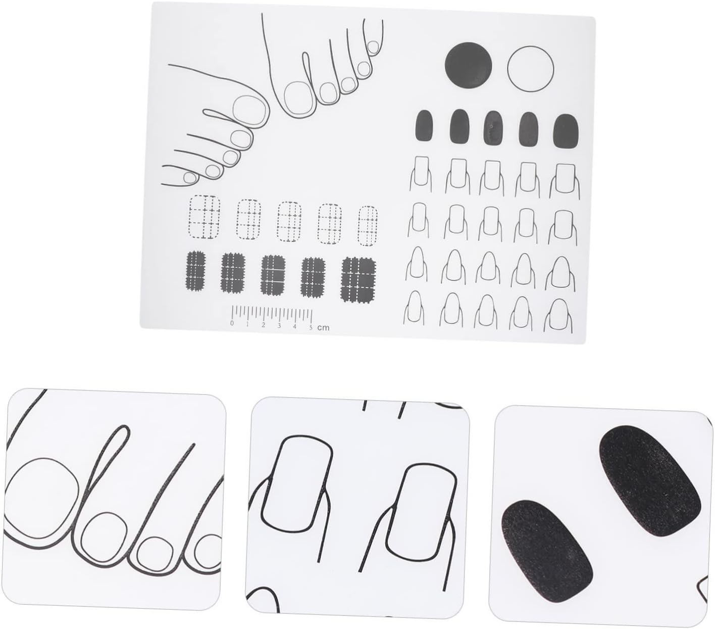 CANIGHT Acrylic Manicure Art Practice Mat Nail Art Training Sheet Nail Design Tool Silicone Nail Mat Easy to Clean image number 1