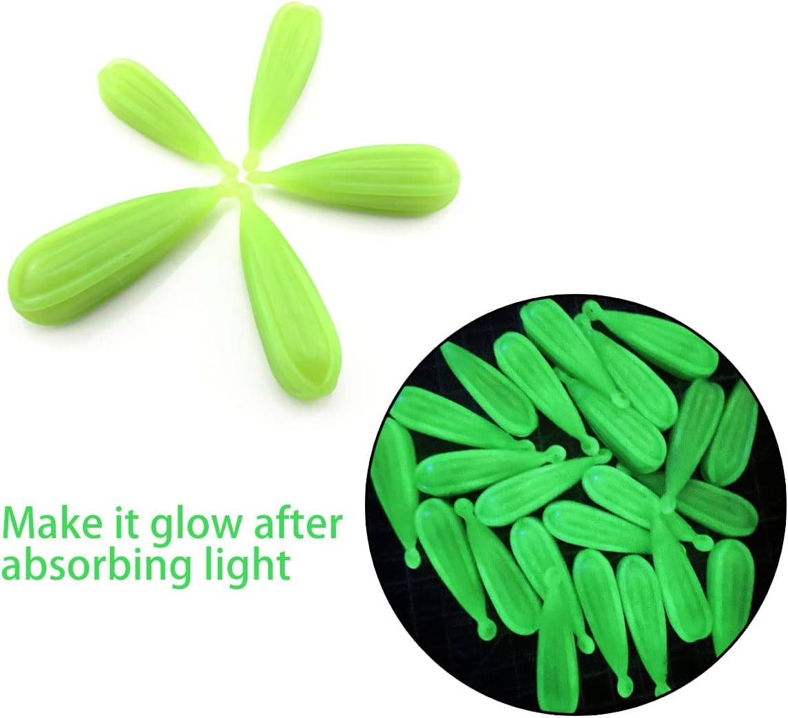 DGHAOP 5IN1 Fishing Practice Casting Plugs Suitable for Improving Casting Skill, 5 Mixed Sizes Luminous Bait Casting Practice Plug 7/10/12/15/20G image number 2