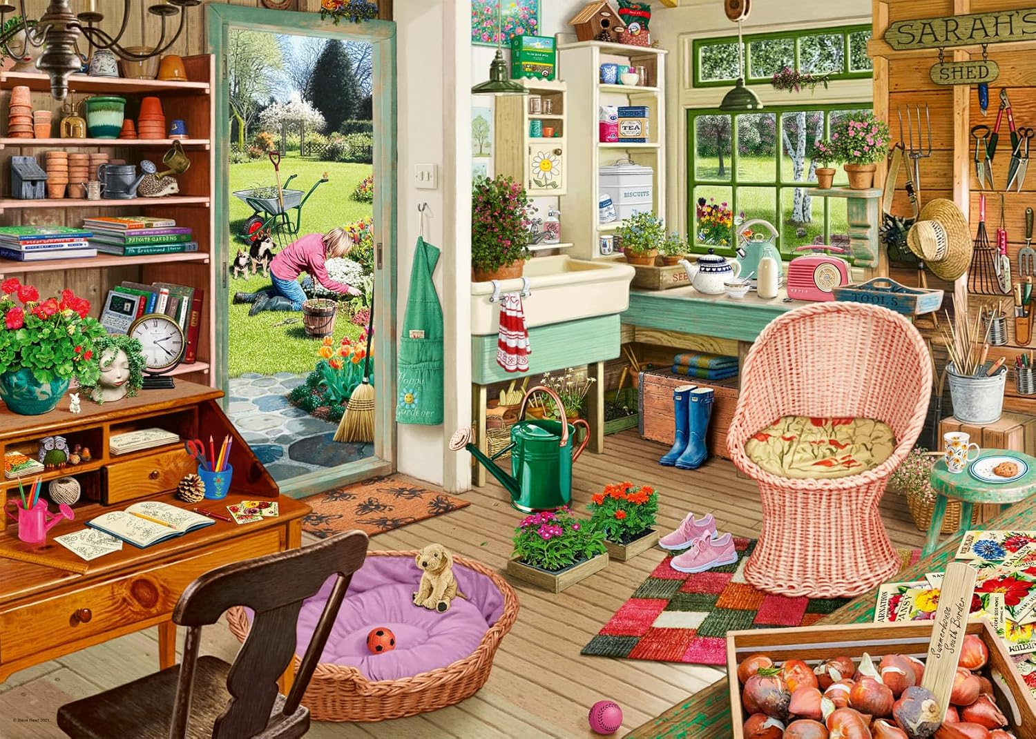 Ravensburger My Haven No 8 the Gardeners Shed Puzzle (1000 Pieces) image number 1