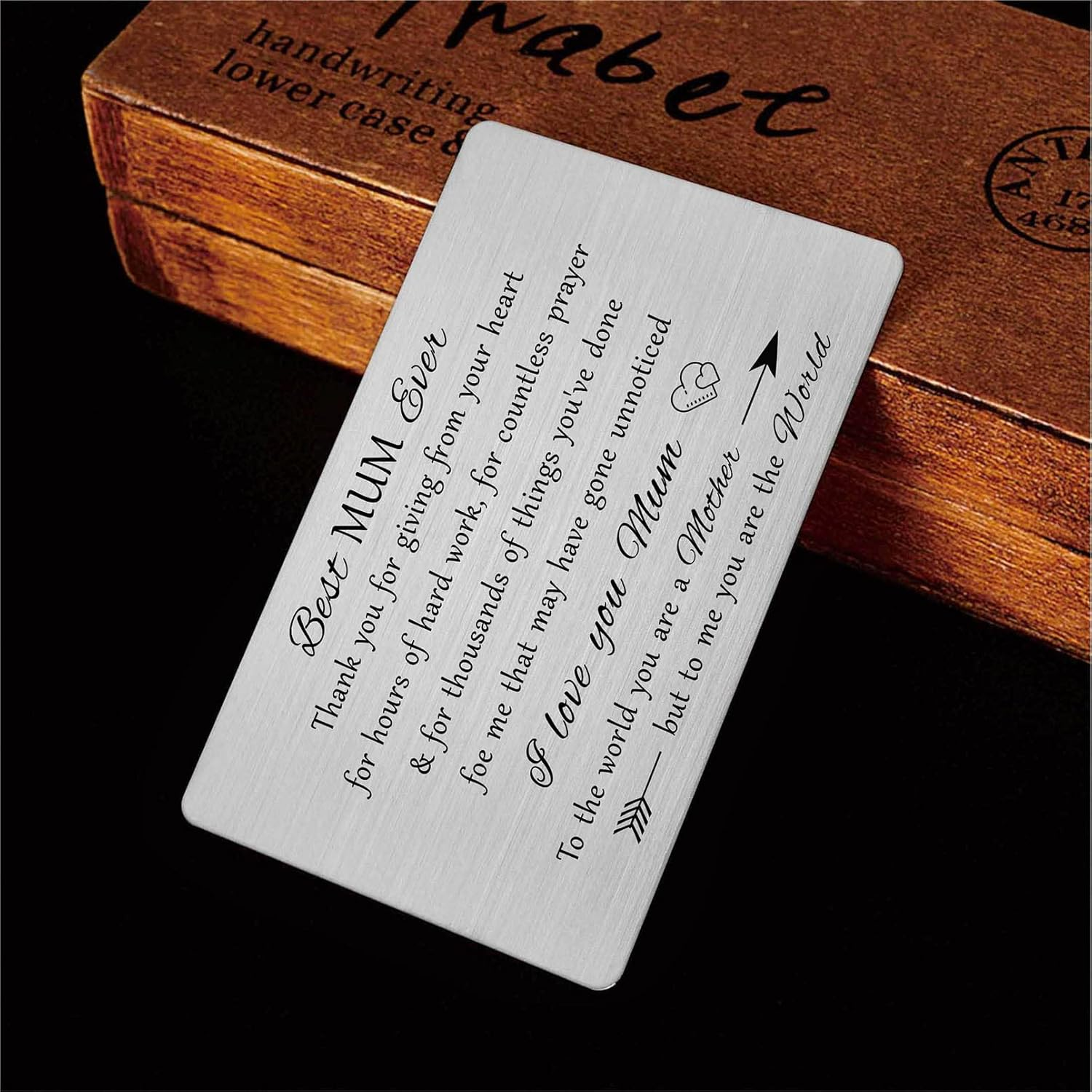 To My Mum Wallet Card, Mum Birthday Cards from Kids, I Love You Mum, Mothers Day Cards for Mum image number 2