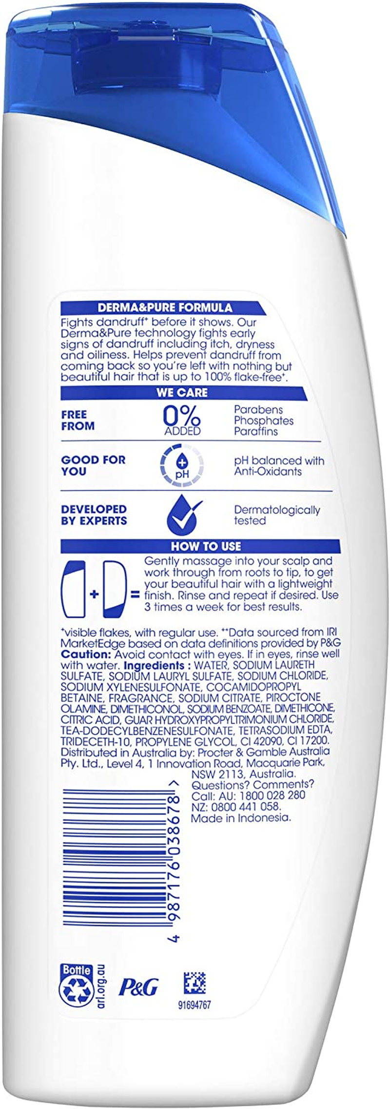 Head & Shoulders Clean & Balanced anti Dandruff 2 in 1 350Ml Shampoo image number 1