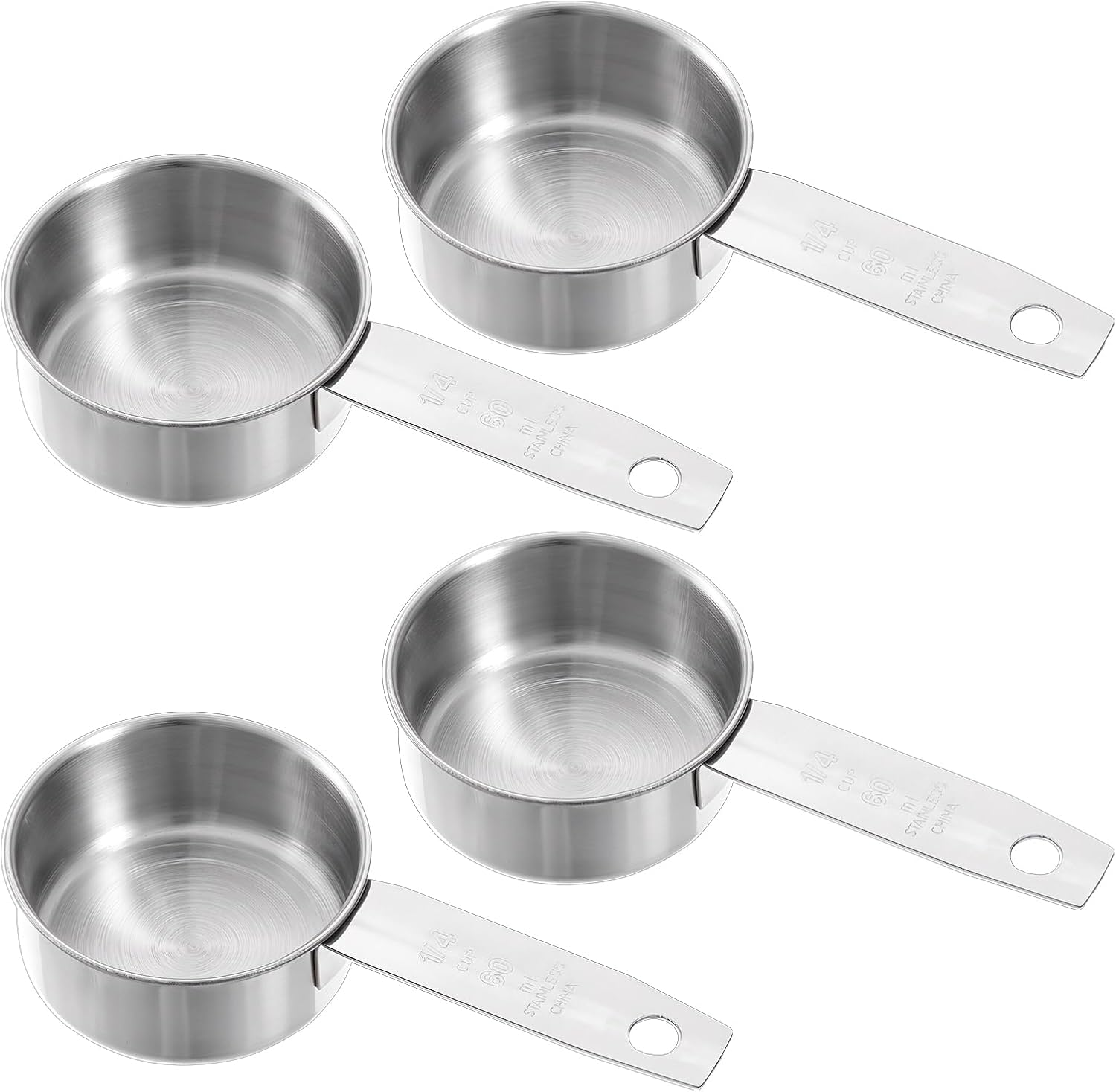 2 Pieces 60 Ml Coffee Spoon Scoop, Stainless Steel Measuring Cup Set, Long Handle Measuring Spoon, Espresso Spoon, Measuring Cups, Kitchen Set for Liquids, Solids, Tea, Coffee, Cocoa, Beans, Milk image number 3