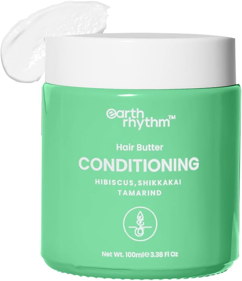 Earth Rhythm Conditioning Hair Butter Mask with Shikakai, Hibiscus & Tamarind for Dry & Damaged Hair | Shiny, Silky & Smooth Hair | Men & Women | Sulphate & Paraben Free | - 100 Ml image number 1