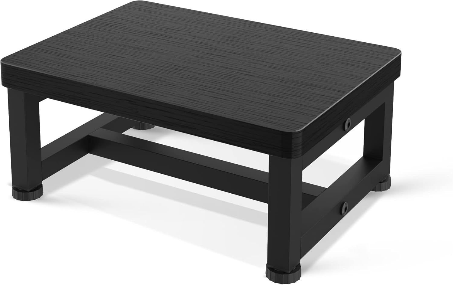 Wooden Step Stools for Adults Kids with Non-Slip Rubber Feet, Heavy Duty Stepping Stools with 500-LBS Capacity for Bedroom Kitchen Bathroom, Bed Steps for High Beds, Easy to Assemble, Rustic Brown