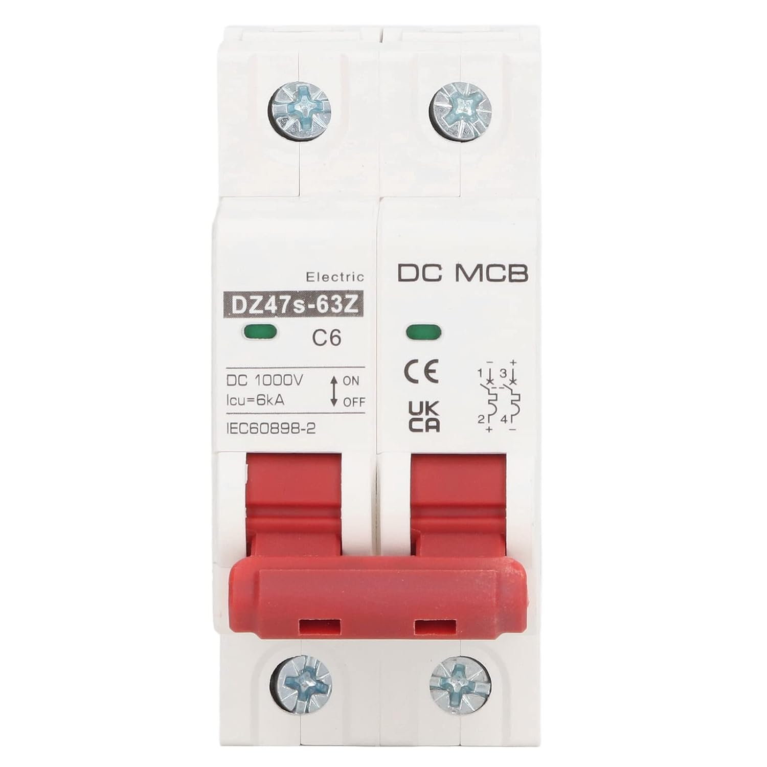 6A DC Circuit Breaker, Fast Decoupling, Miniature Circuit Breaker, Arc Extinguishing, Easy to Install, Wide Application with DC, Especially Dz47S 63Z, For image number 2