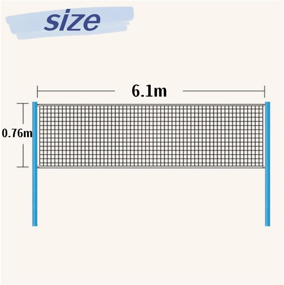 Goxfaca Volleyball Badminton Net | Professional Badminton Net with Nylon Drawstrings and Strong Mesh,Foldable Badminton Equipment, Portable Tennis Volleyball Net for Backyard Beach Park image number 2