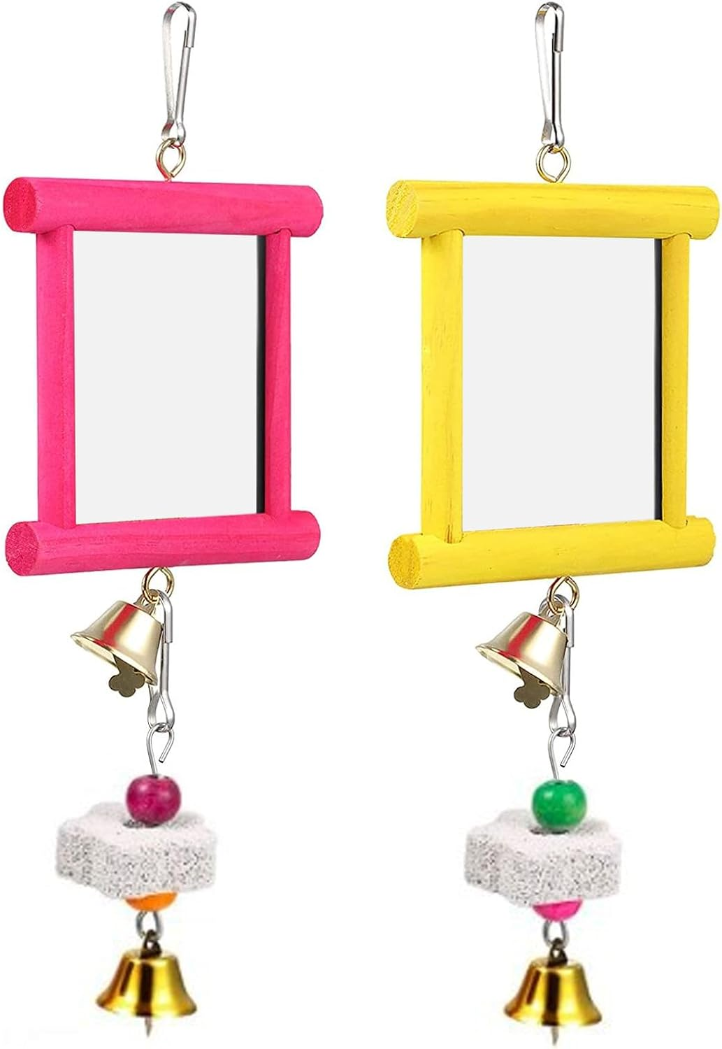 Chicken Swing Mirror - Chicken Mirror Beak Grinding Molar Stone | Safe Poultry Boredom Relief Roosters Hens Entertainment for Yard Garden Farm image number 1