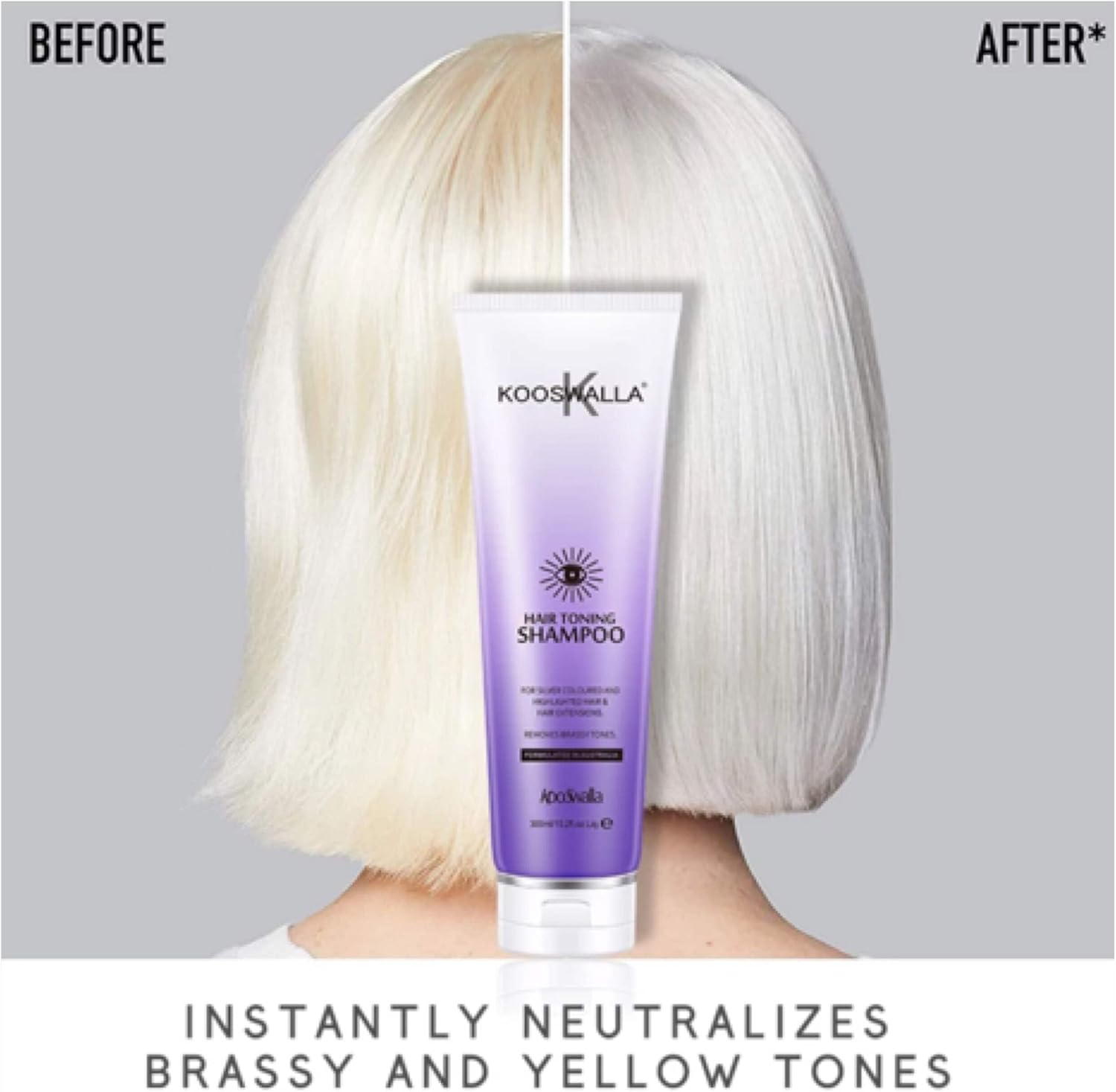 Kooswalla Hair Toning Shampoo for Blonde Hair &ndash; 300Ml &ndash; Sulfate-Free, Neutralizes Brassiness & Enhances Blonde Vibrancy image number 1