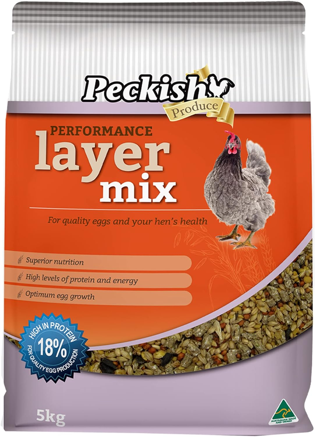 Peckish Layer Mix 5Kg - Superior Nutrition Poultry Feed for Healthy Growth, High Protein Content, Energy-Rich Scratch Mix - Ideal for All Breeds of Laying Hens from 18-20 Weeks Old image number 1