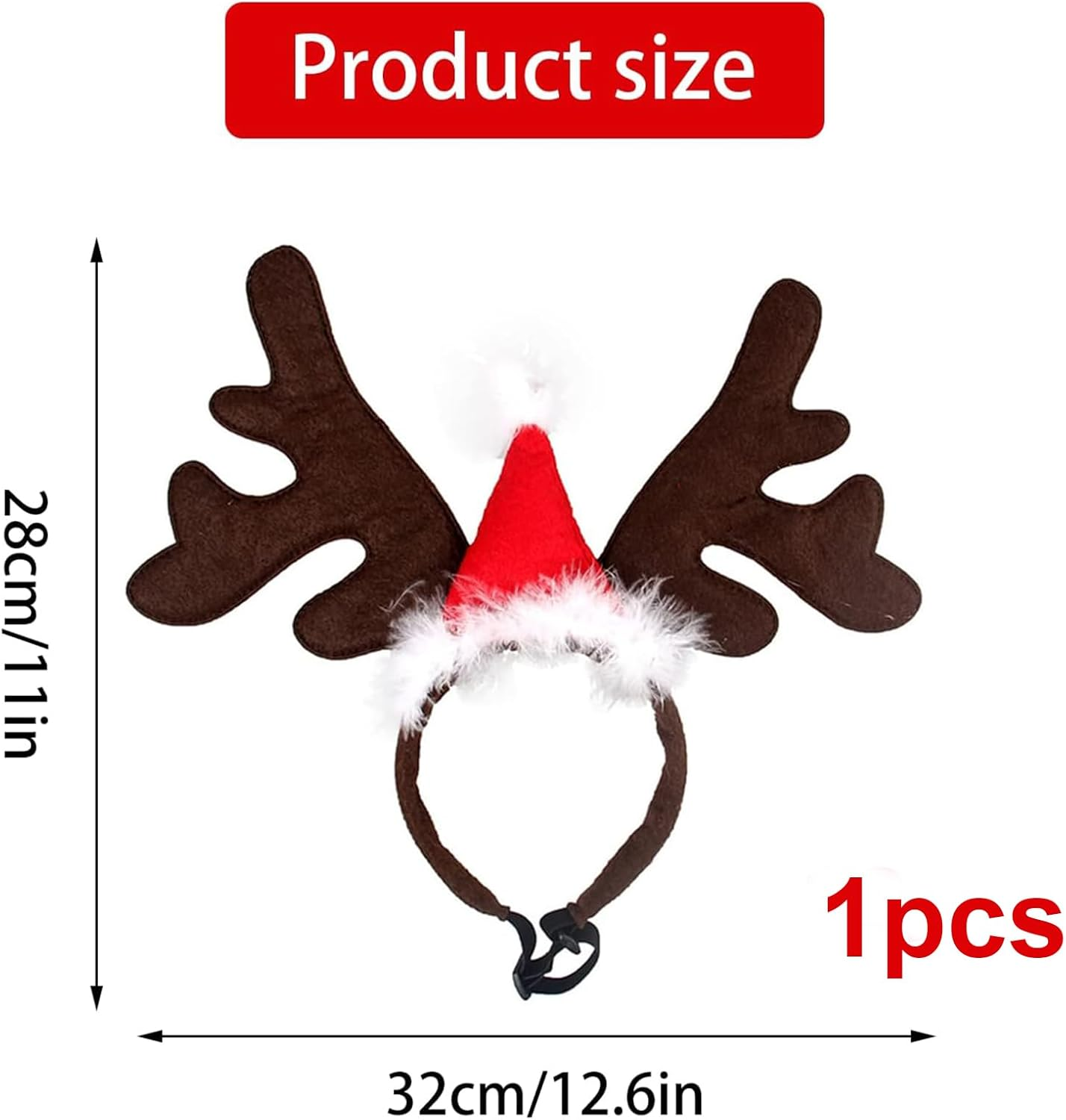 Christmas Pet Headband Dog Cat Reindeer Antlers Headband for Pet Dog Christmas Headdress for Dogs for Costume Outfit for Dogs Cats image number 2