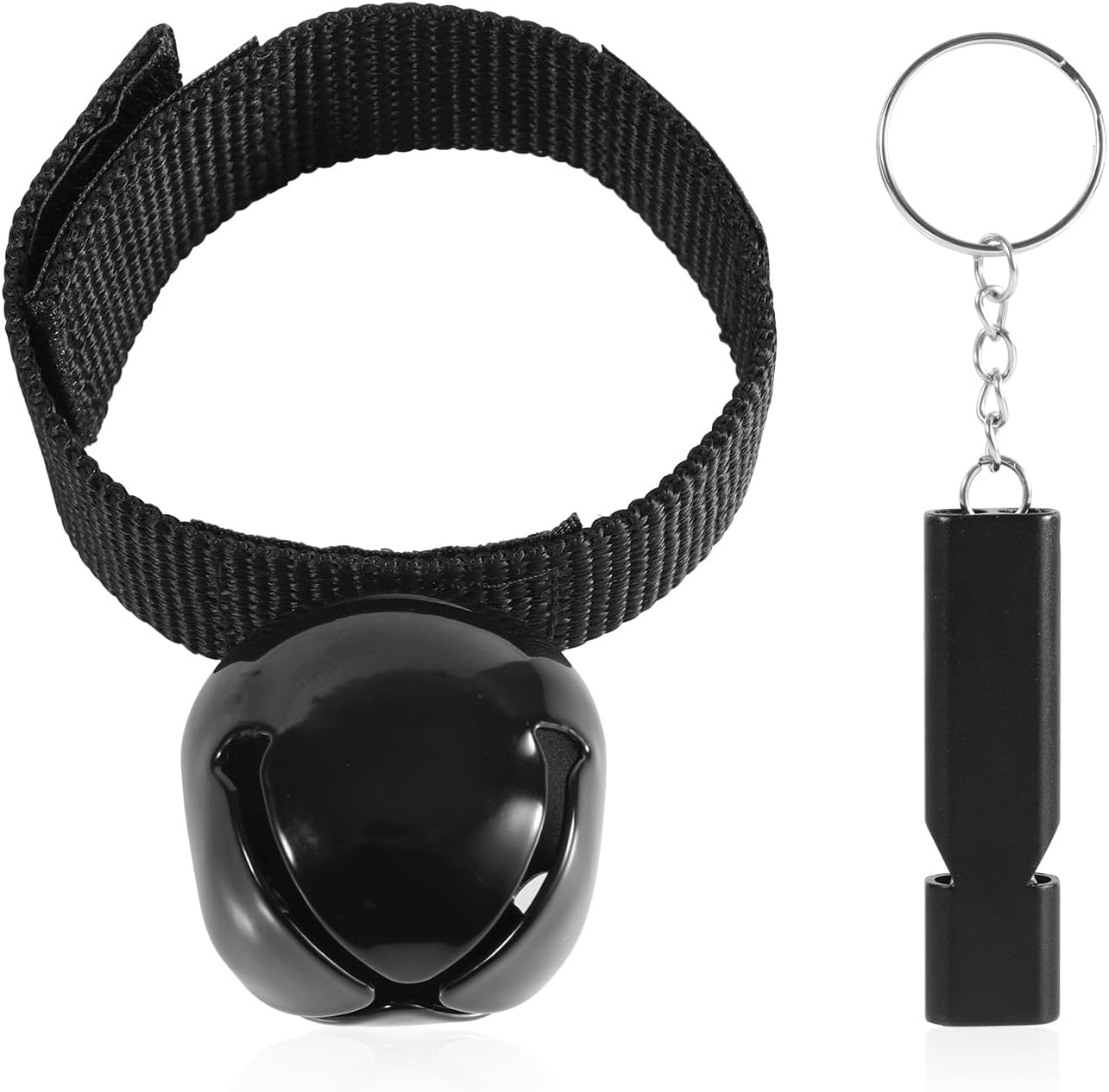 Bear Bells with Whistle, Loud Bear Bell Emergency Whistle Bear Bells Carabiner for Hiking Camping Outdoor Fishing Climbing Mountain image number 4