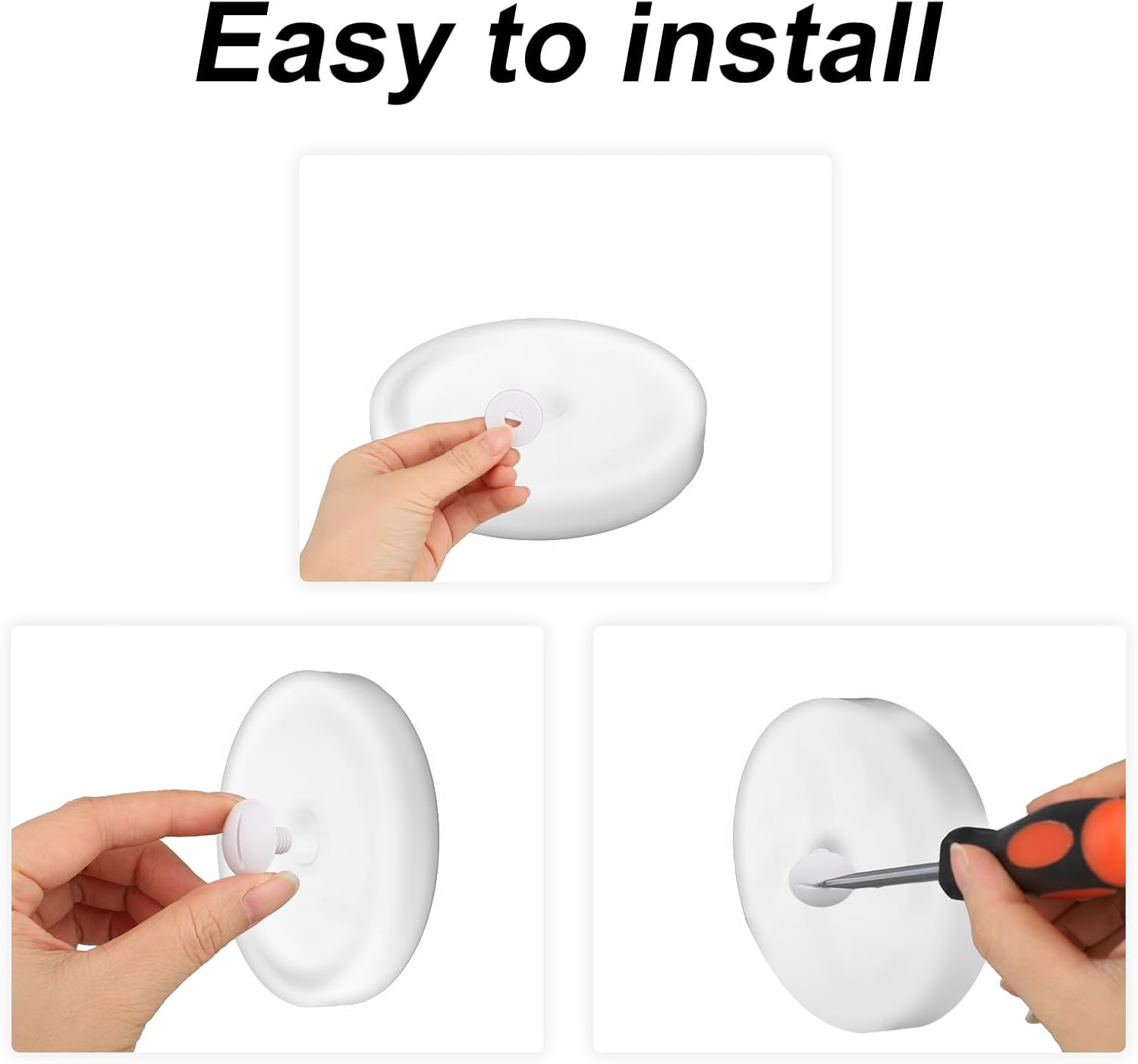 Lasuroa 6Pcs Pool Cleaner Rebuild Kit, Pool Cleaner Replacement Parts Compatible with Polaris 280 & 180 Smooth Rotation Including 2Pcs Rear Wheel Axle C65 2 Wheel Screw C55 and Washer C64 (White)