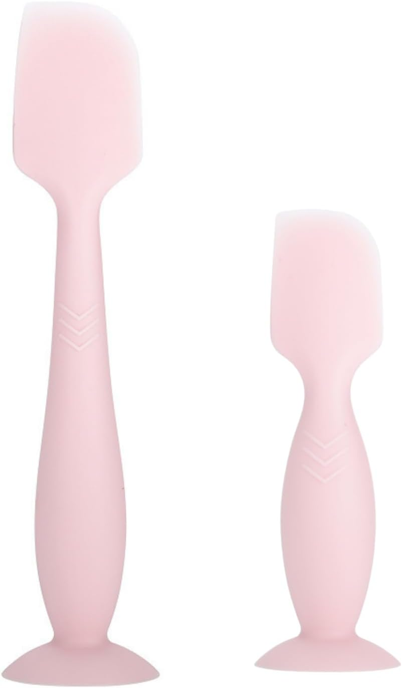 Diaper Rash Cream Applicator Spatulas with Suction Cup Base, 2Pcs Mini Rash Cream Brush Silicone Diaper Applicator Brush, Diaper Cream Soft Silicone Brushes with Suction Base