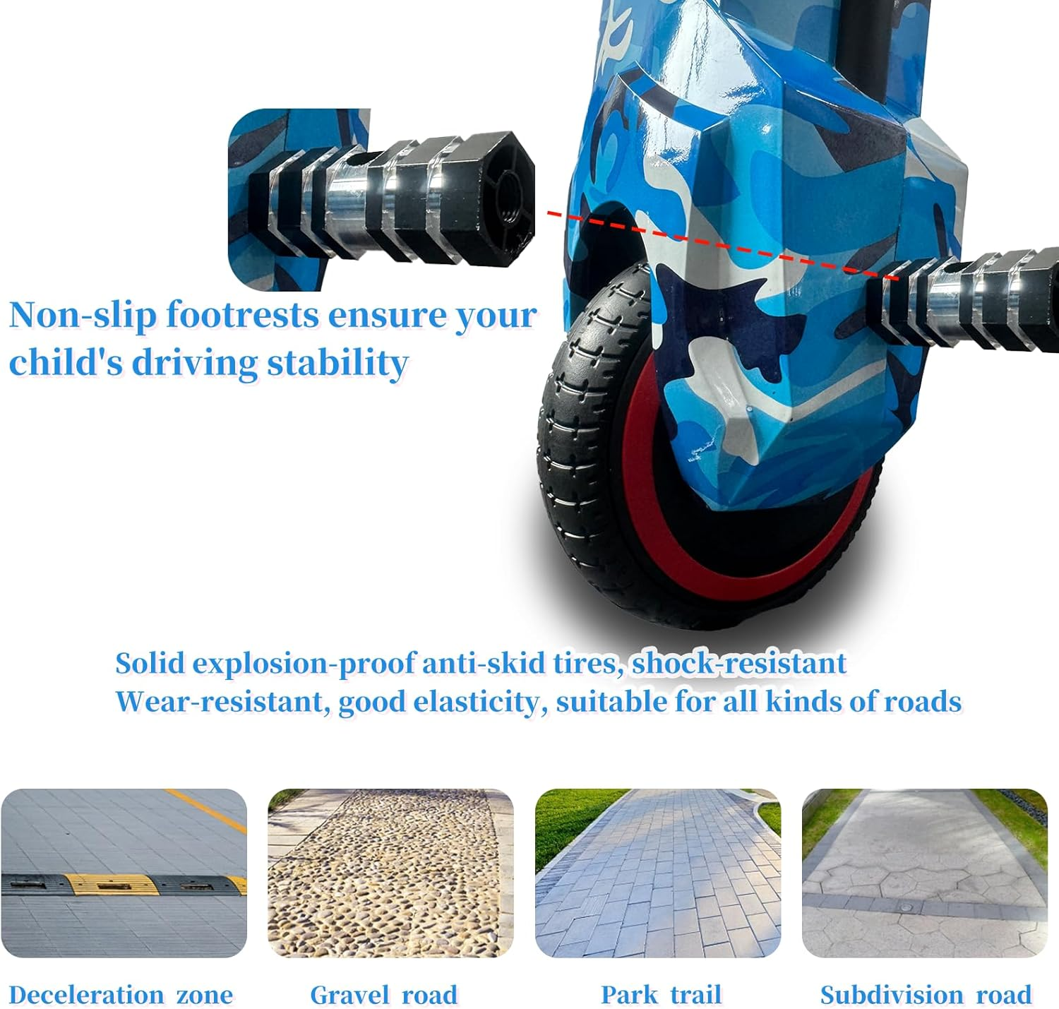 Electric Drift Go Kart &ndash; Kids Ride on Trike, 3-Wheel Electric Drifting Kart with Bluetooth Music, 12-25Km Range, Ideal Gift (Blue)